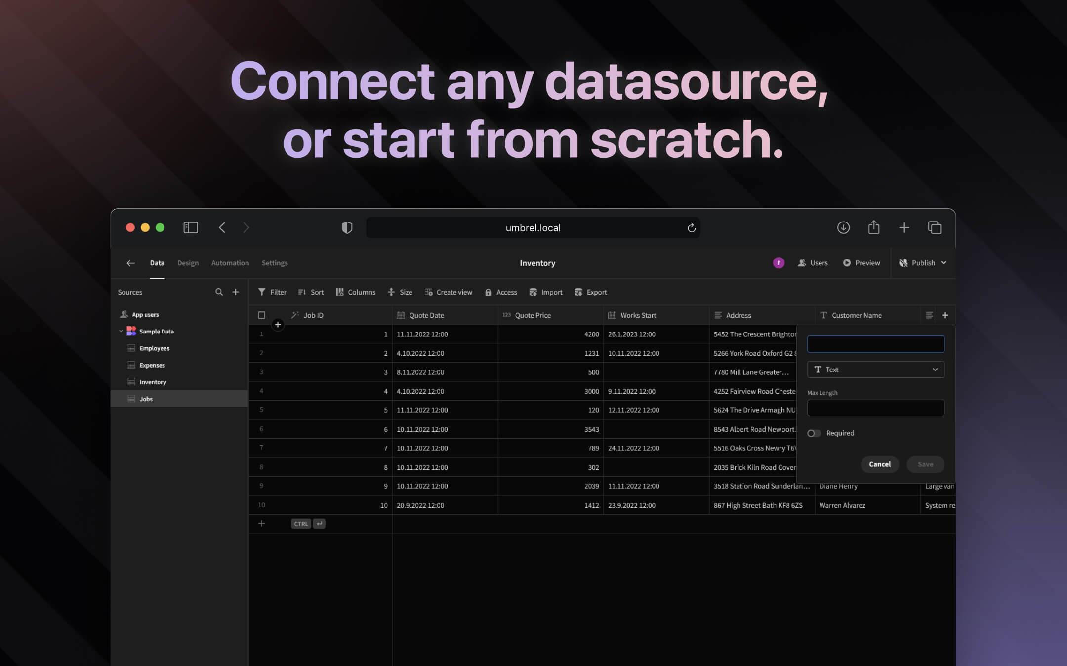 Budibase screenshot 2