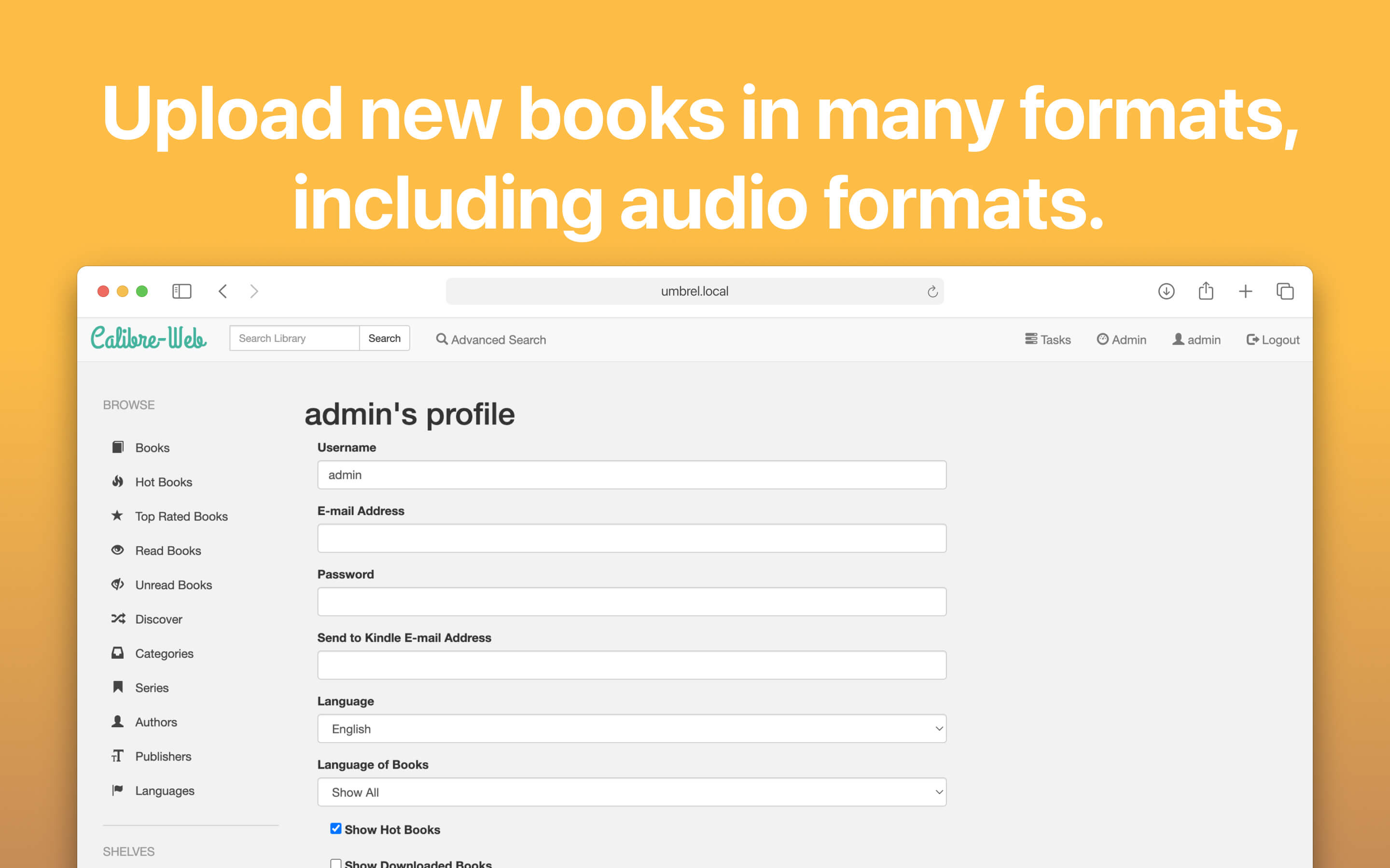 Calibre Web screenshot 3
