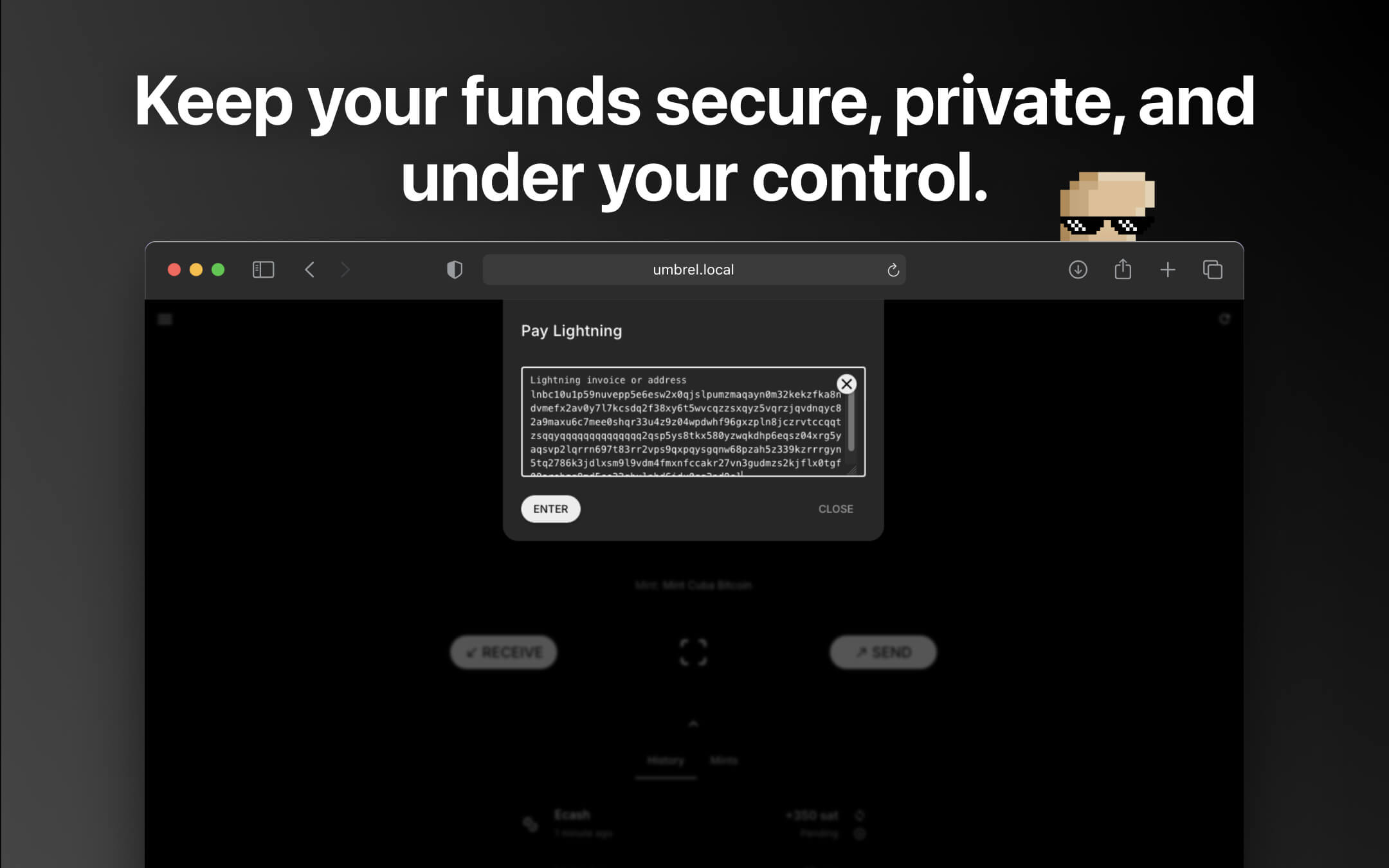 Cashu.me Wallet screenshot 2