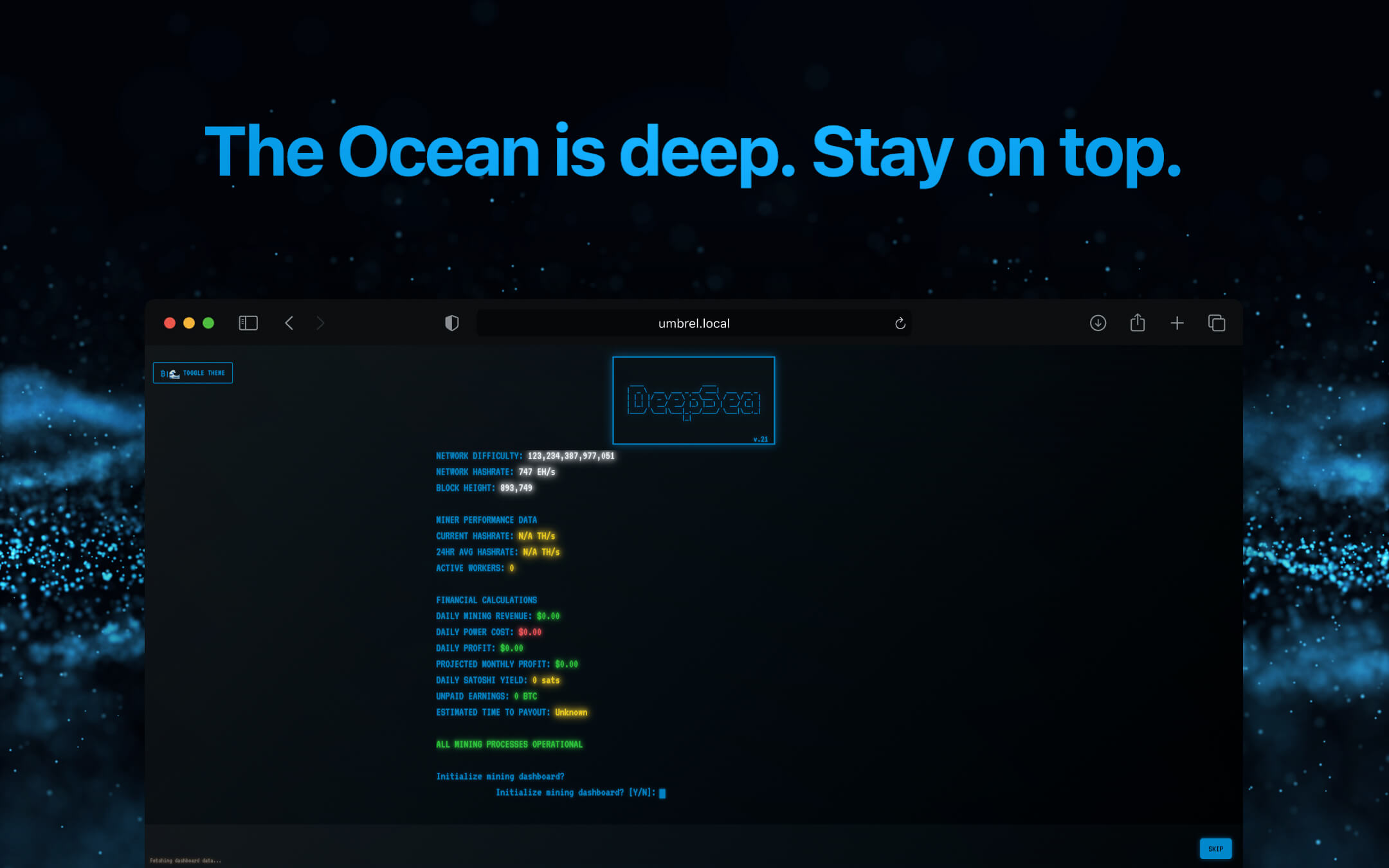 DeepSea Dashboard screenshot 1