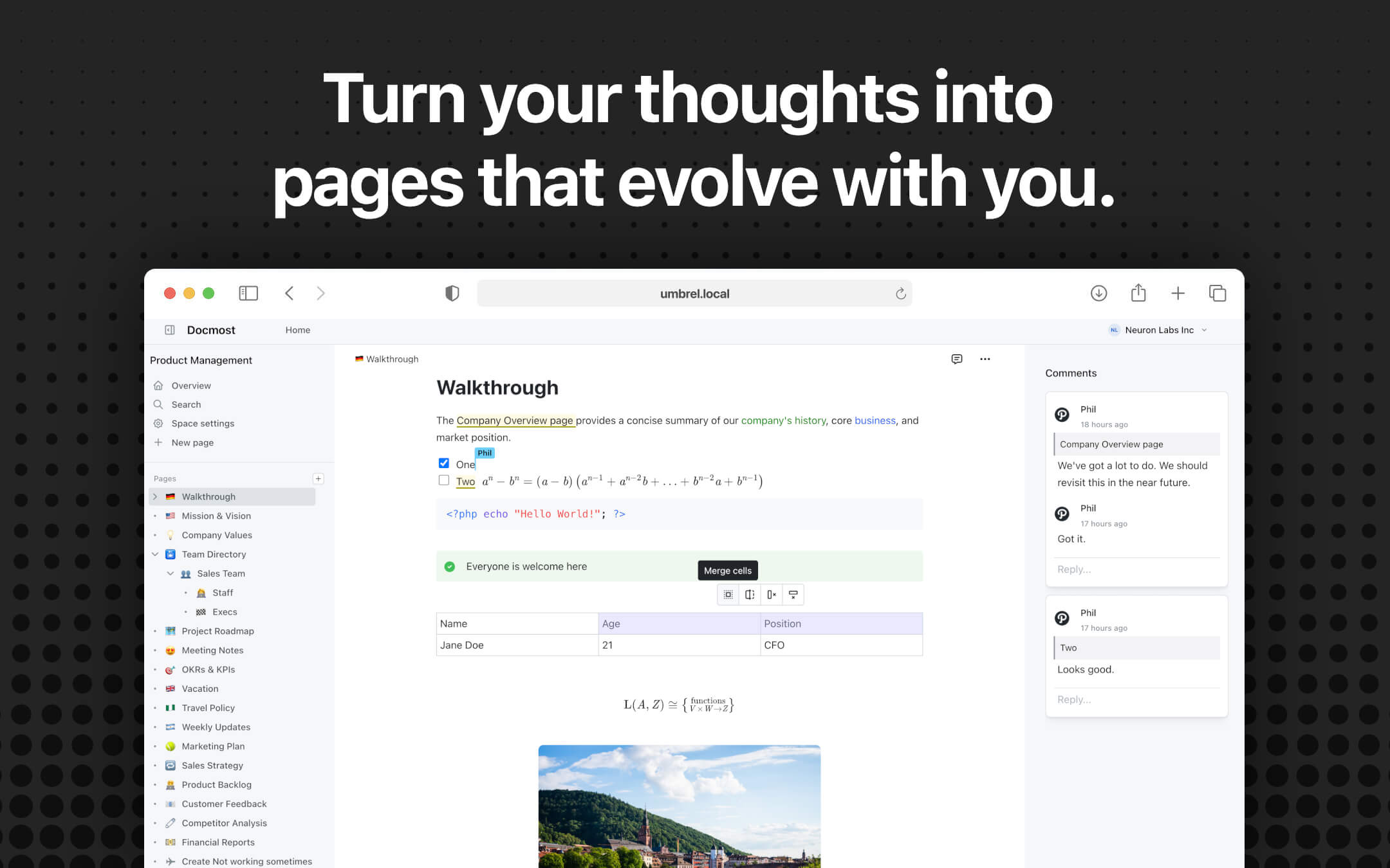 Docmost screenshot 1