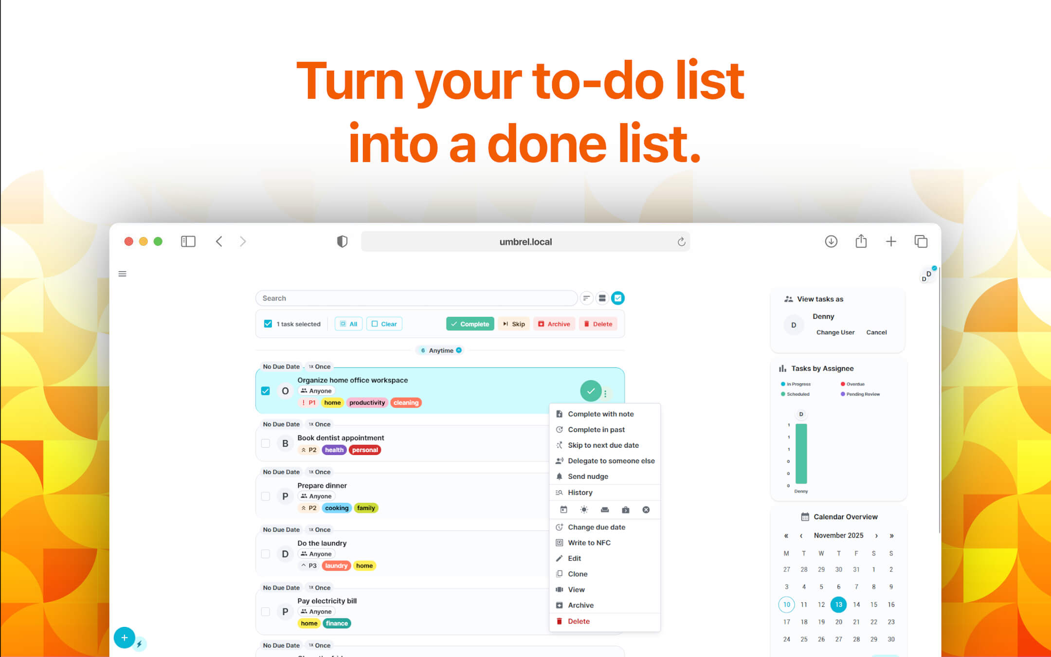 Donetick screenshot 2