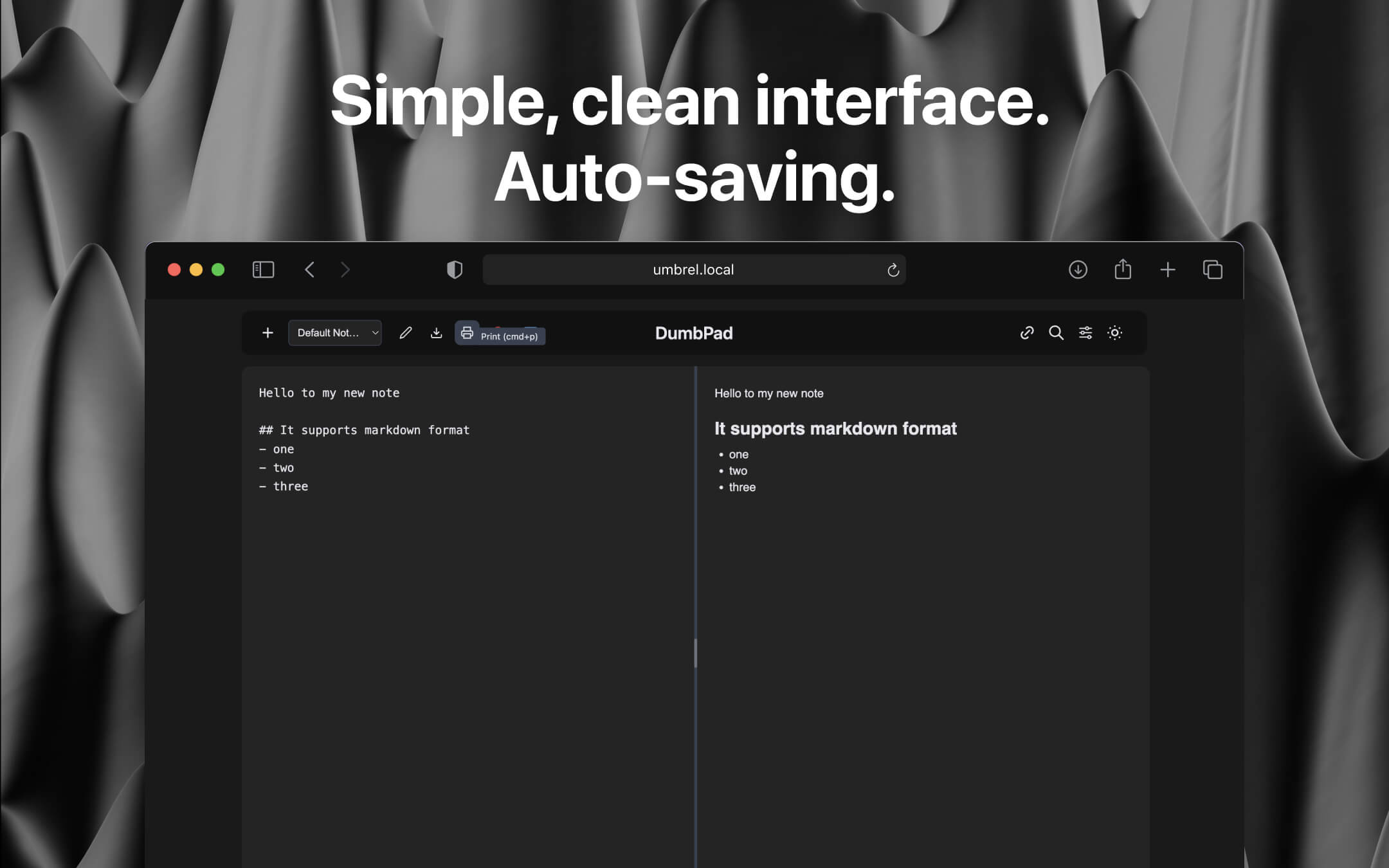 DumbPad screenshot 2