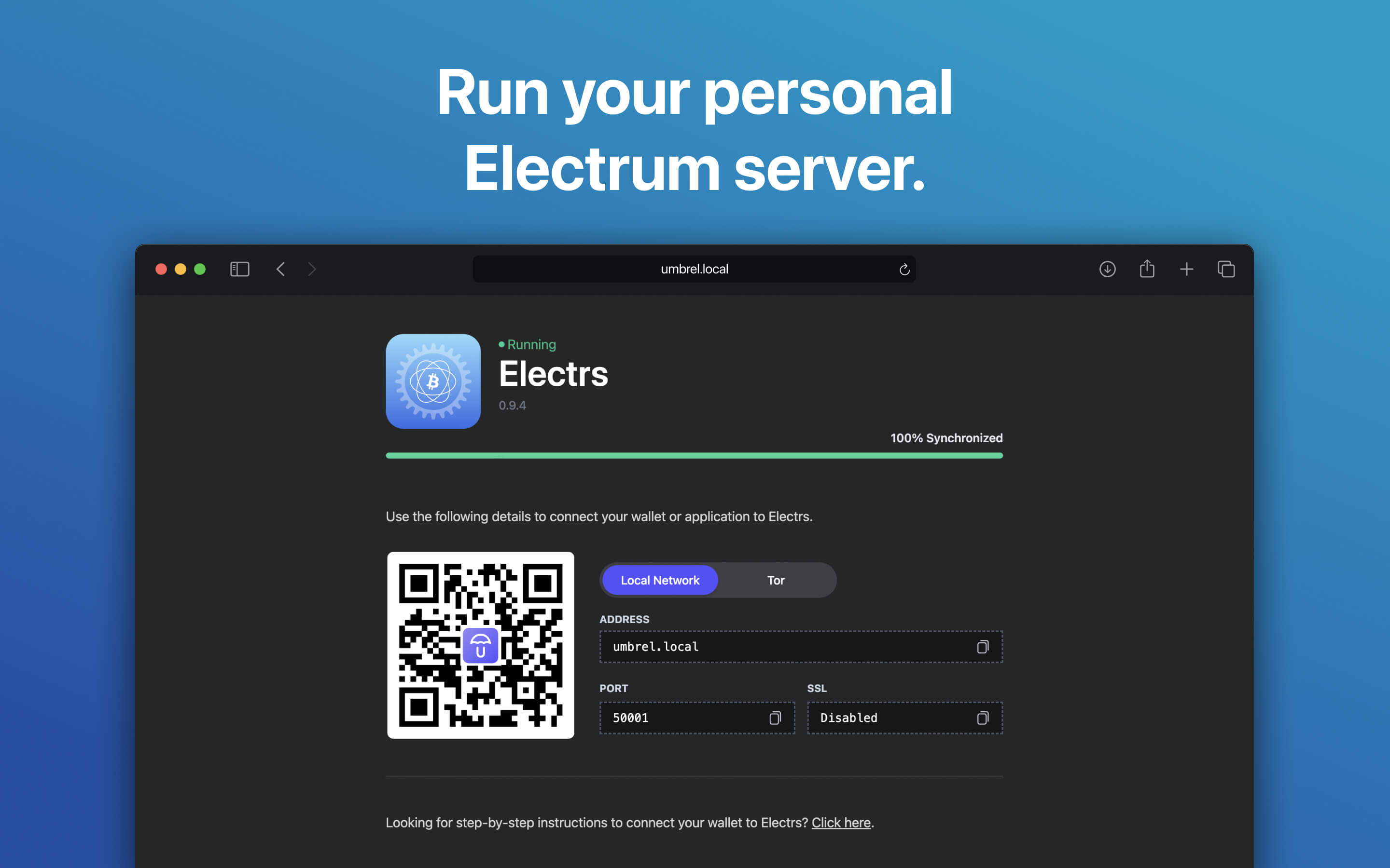 Electrs screenshot 1