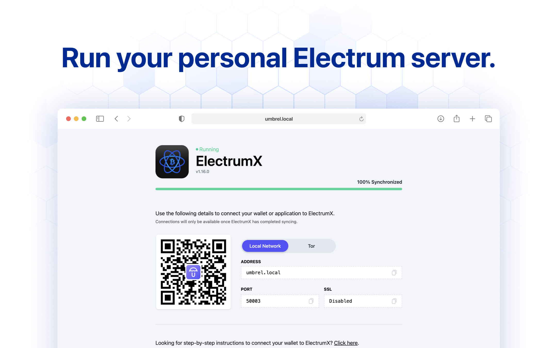 ElectrumX screenshot 1