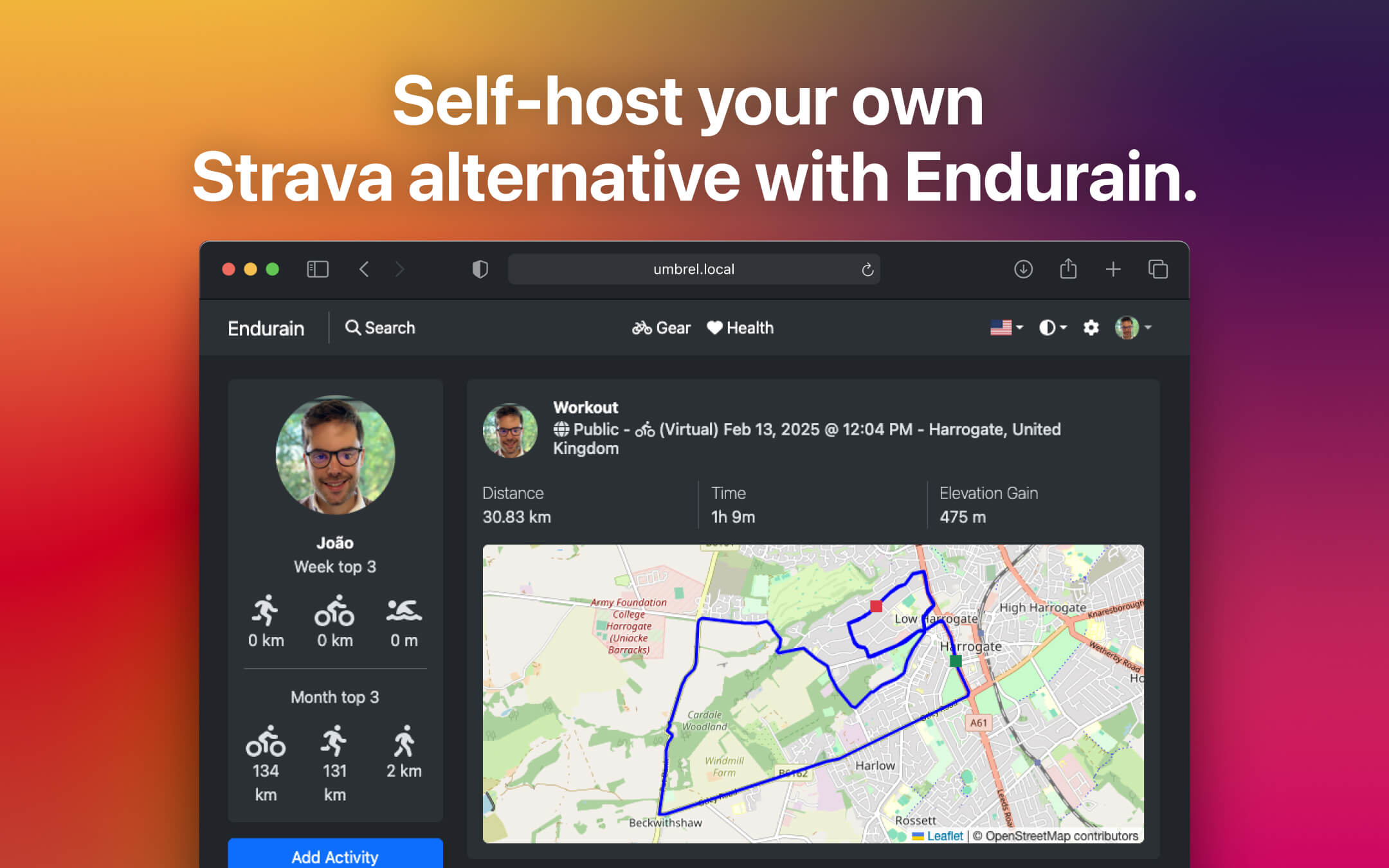 Endurain screenshot 1