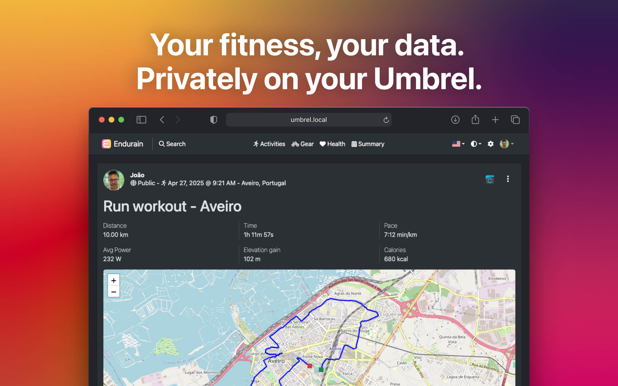 Endurain screenshot 2