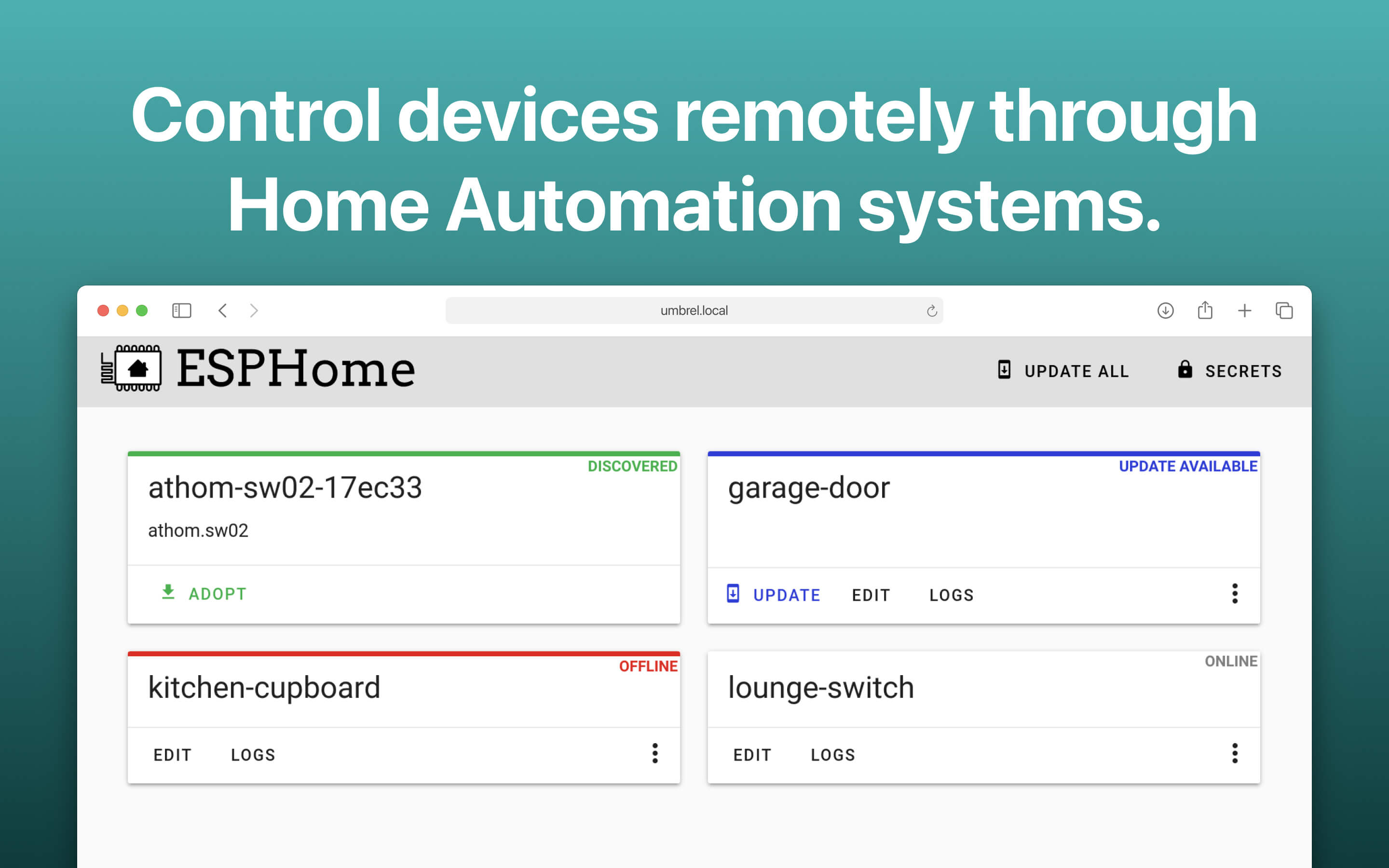 ESPHome screenshot 2