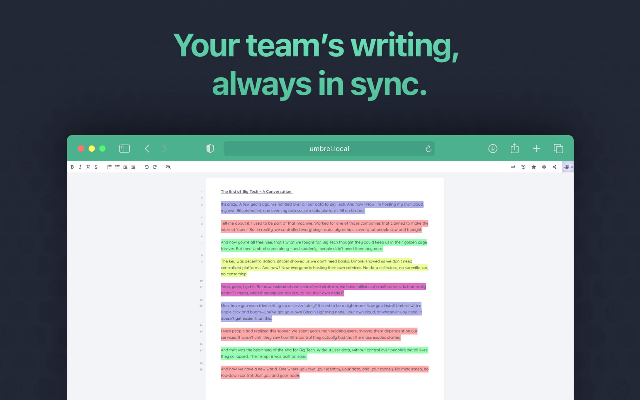 Etherpad screenshot 3