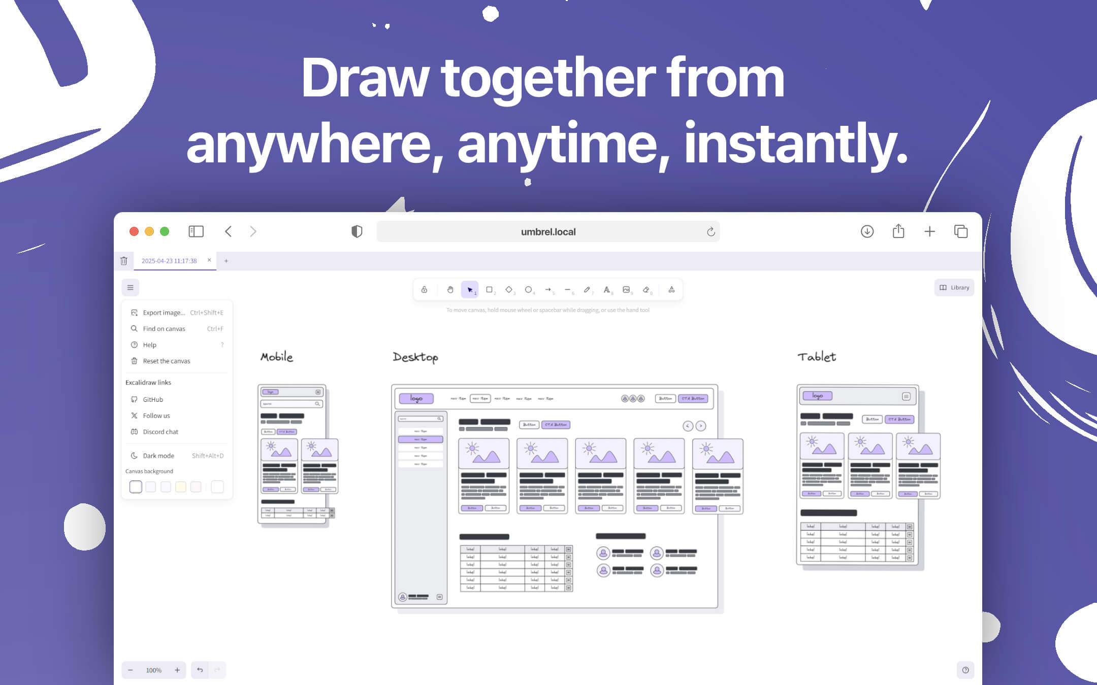 Excalidraw screenshot 3