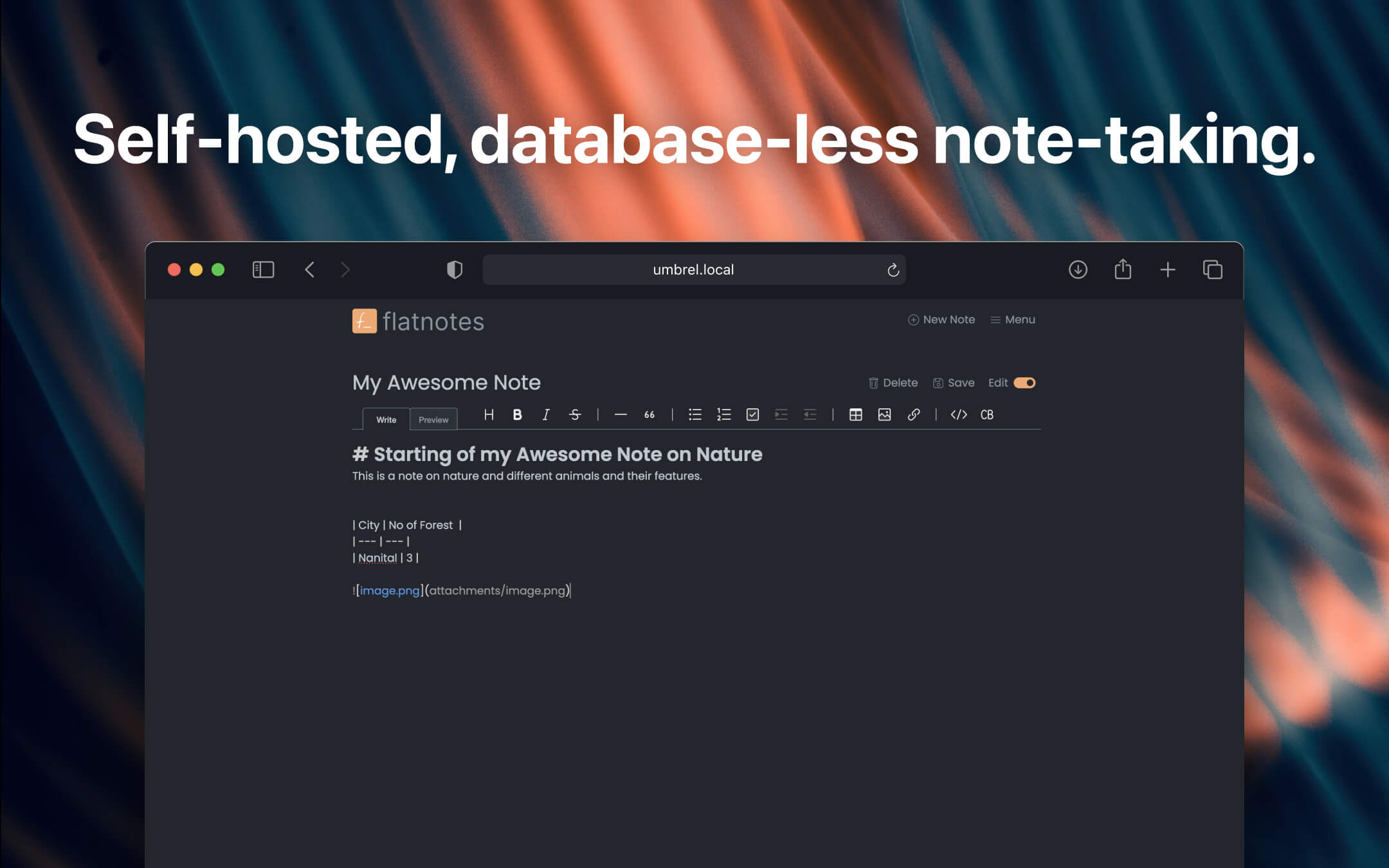 flatnotes screenshot 1