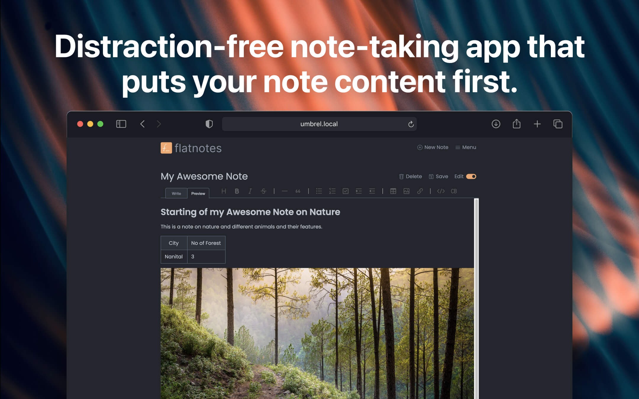 flatnotes screenshot 2
