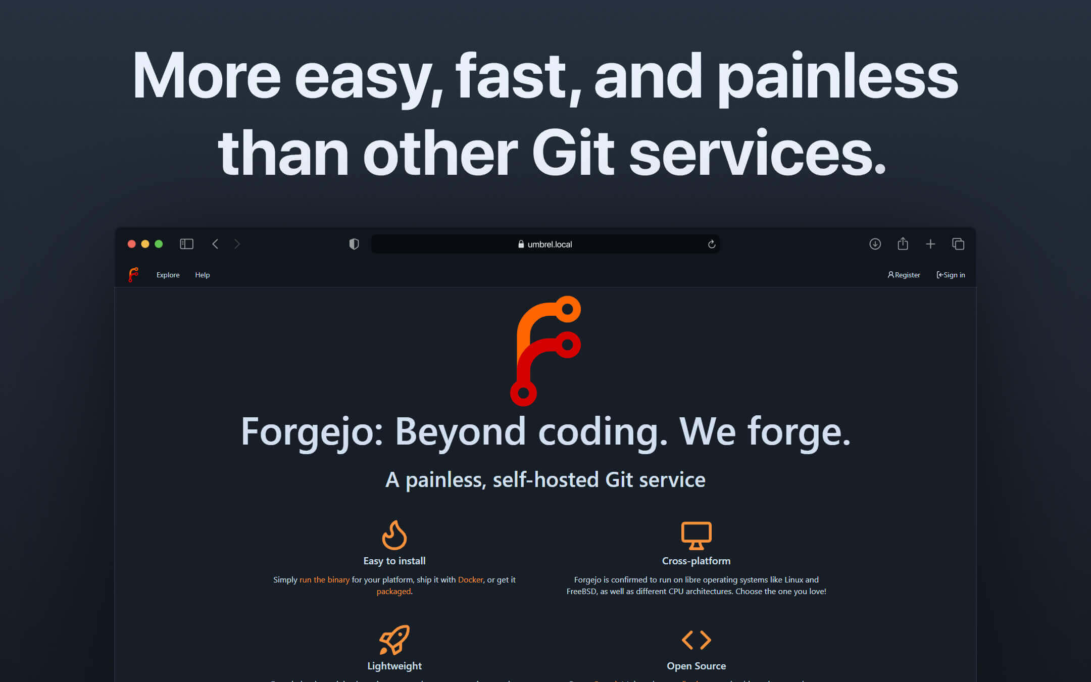 Forgejo screenshot 1