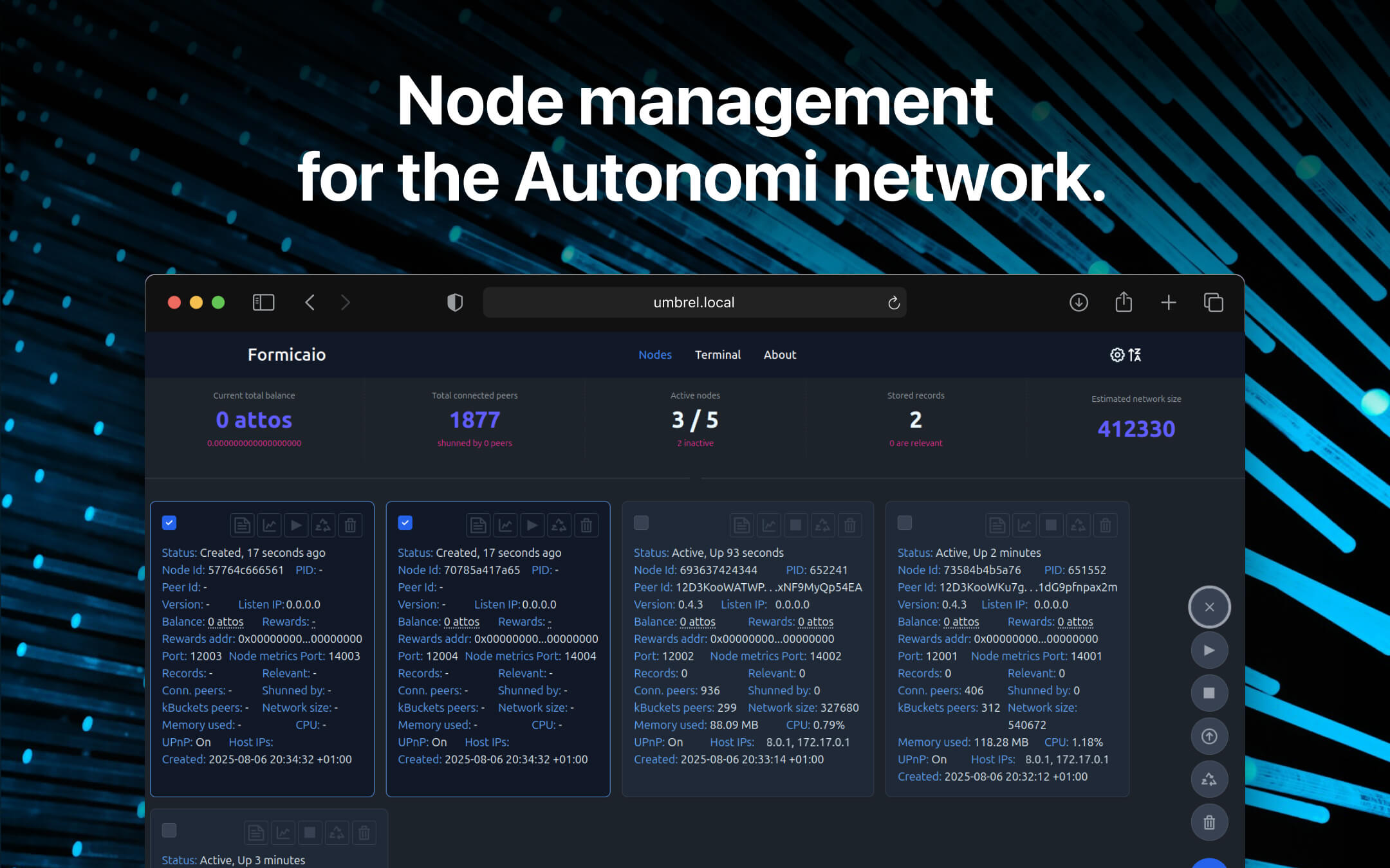 Formicaio screenshot 1