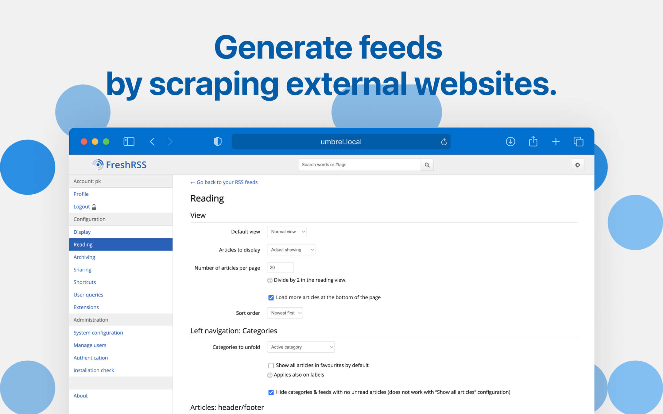 FreshRSS screenshot 2