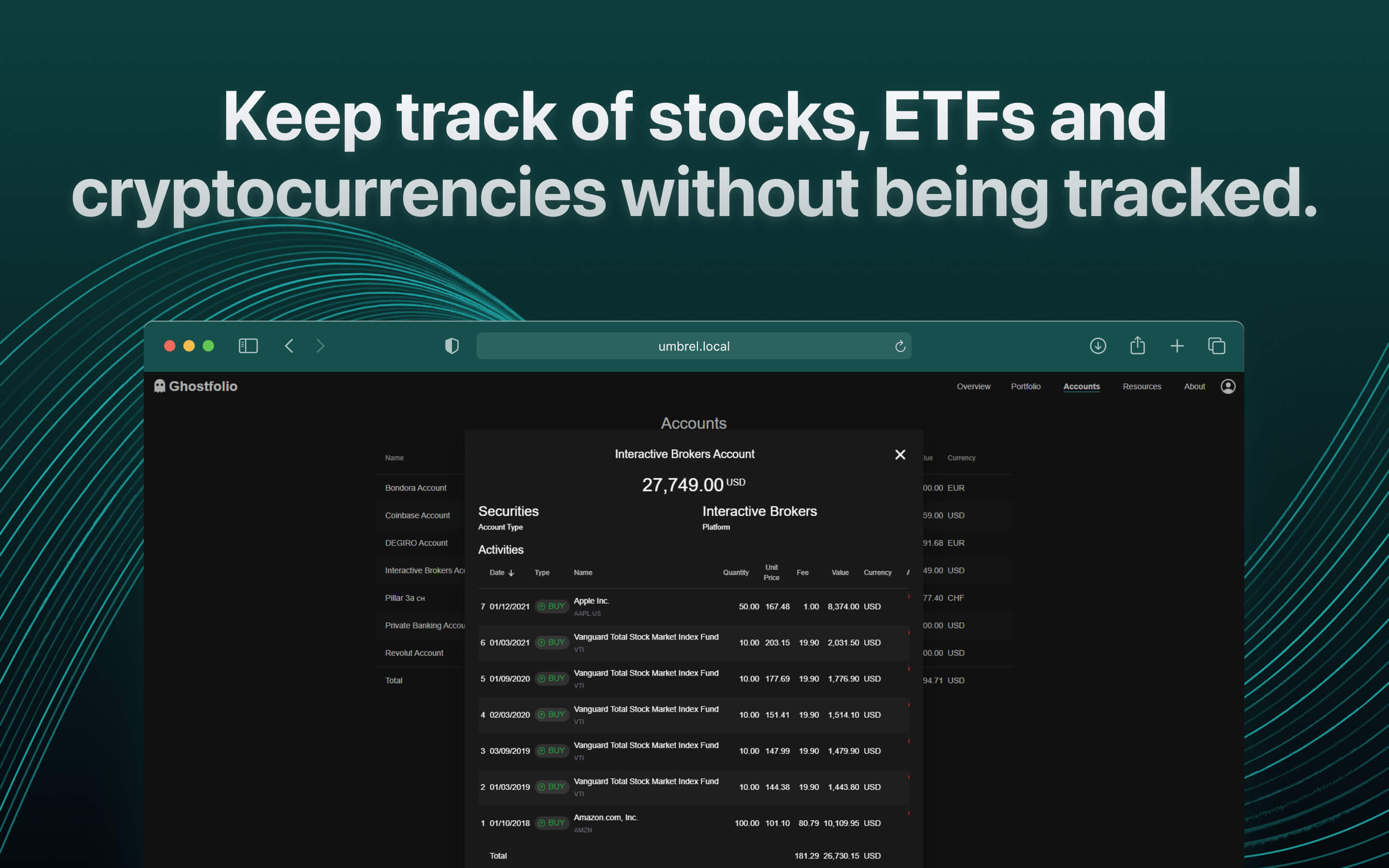 Ghostfolio screenshot 3