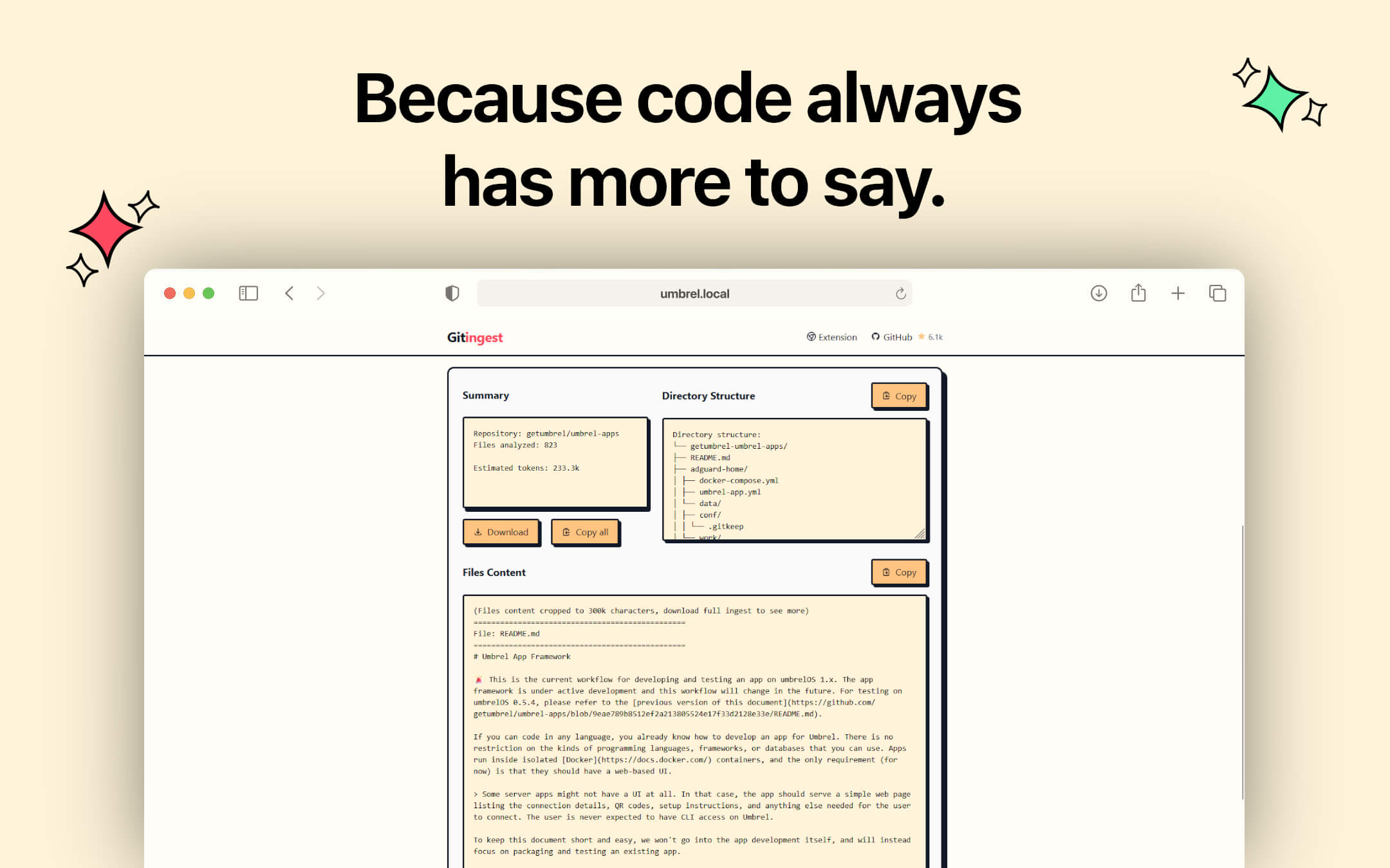 Gitingest screenshot 2