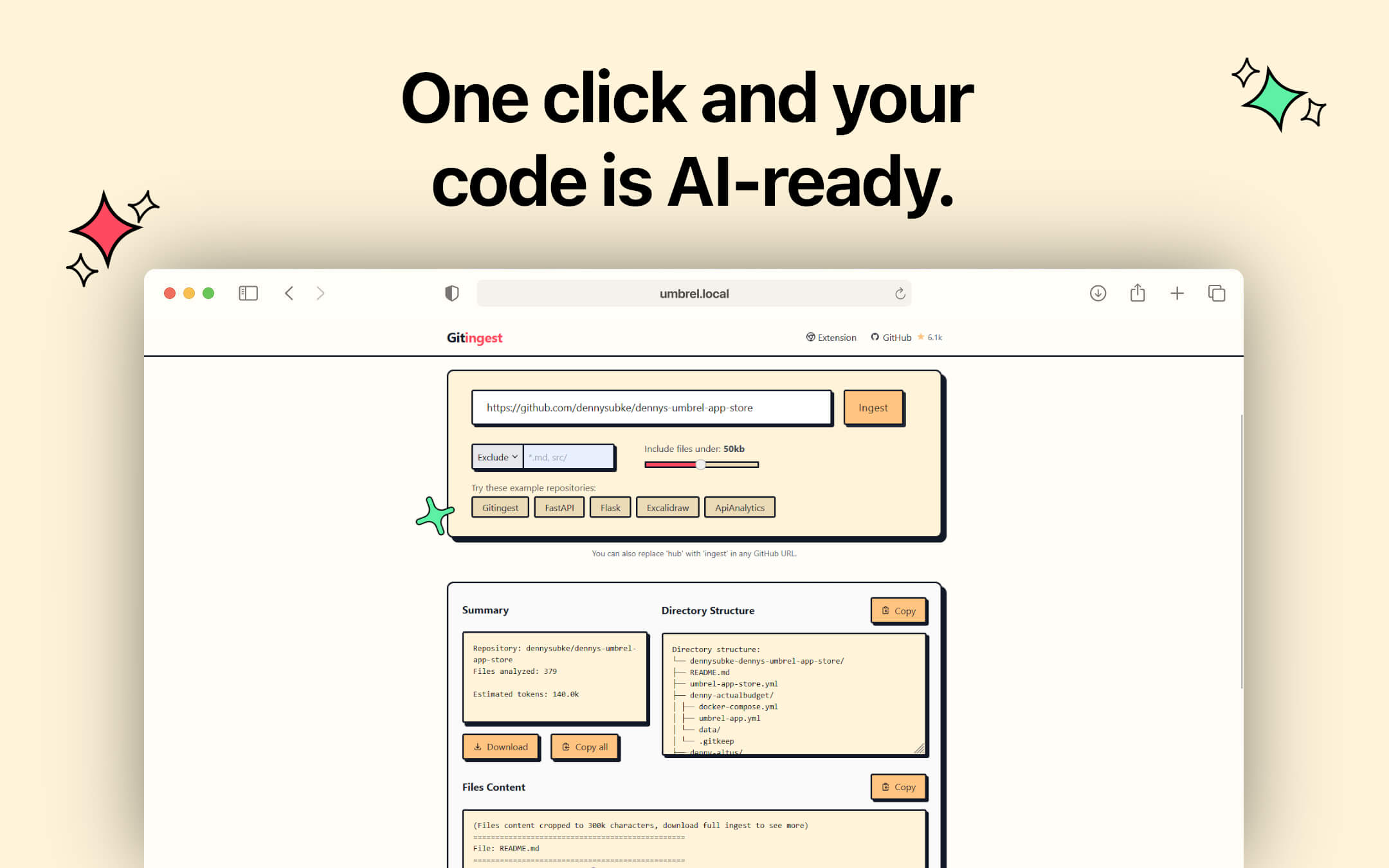 Gitingest screenshot 3