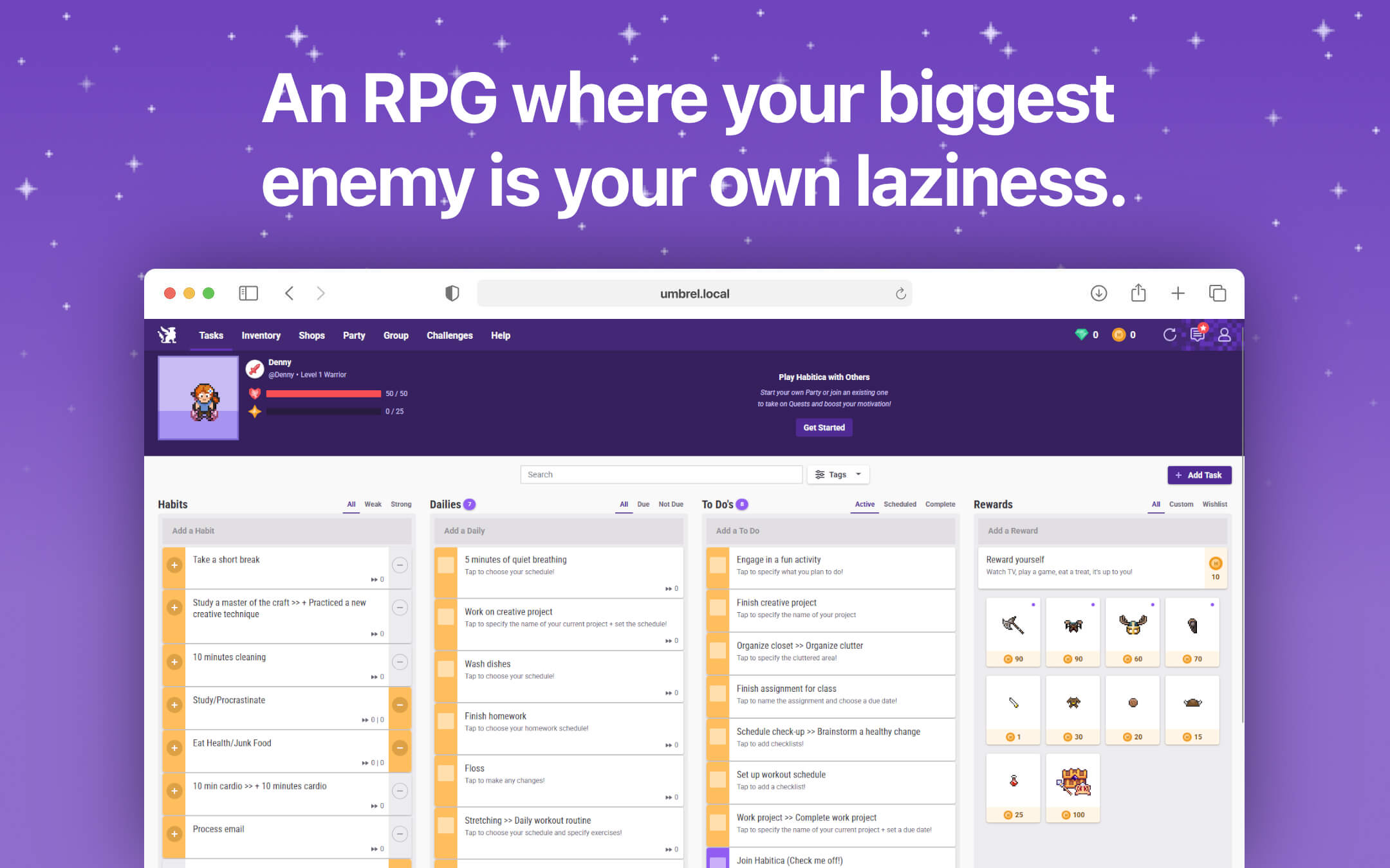 Habitica screenshot 1