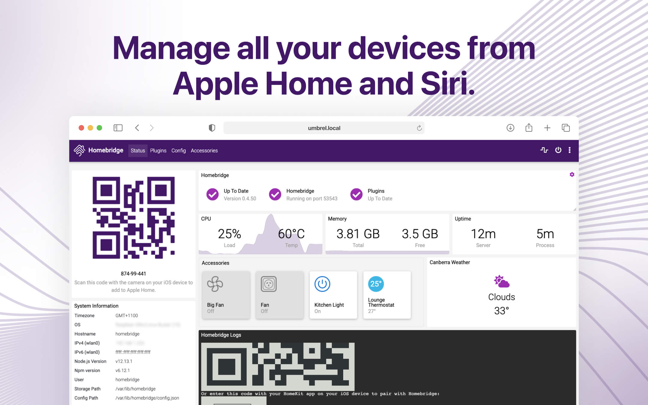 Homebridge screenshot 2