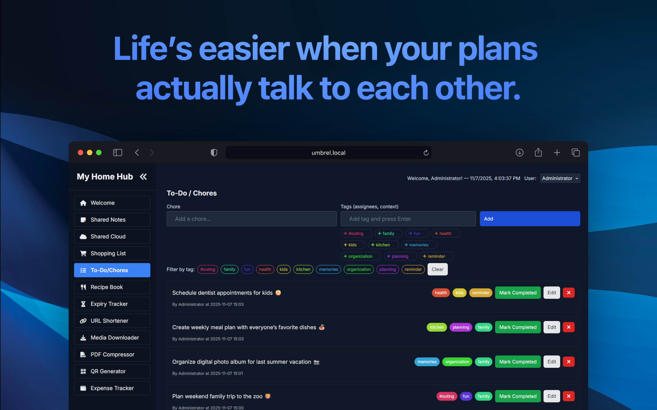 HomeHub screenshot 2