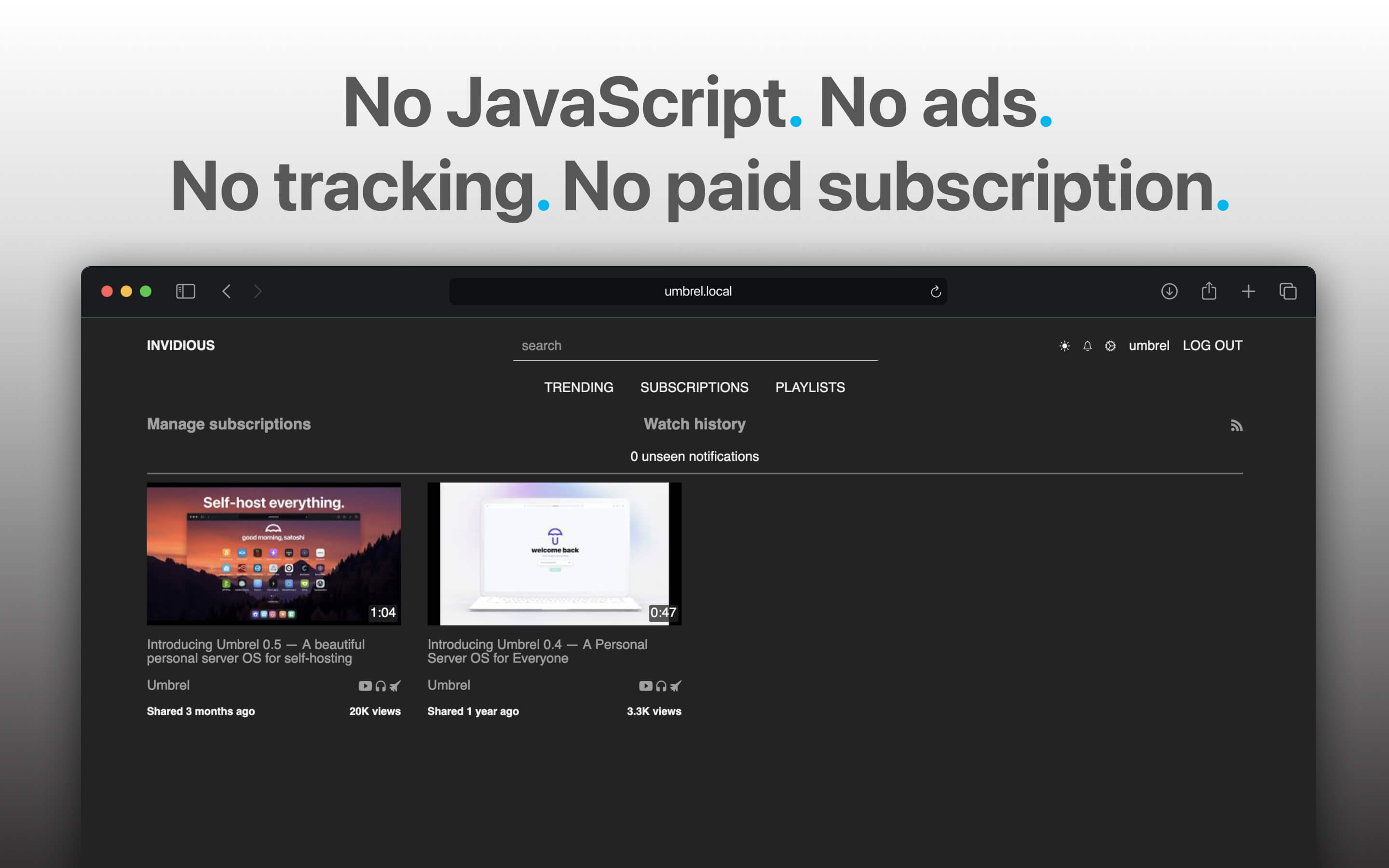 Invidious screenshot 2