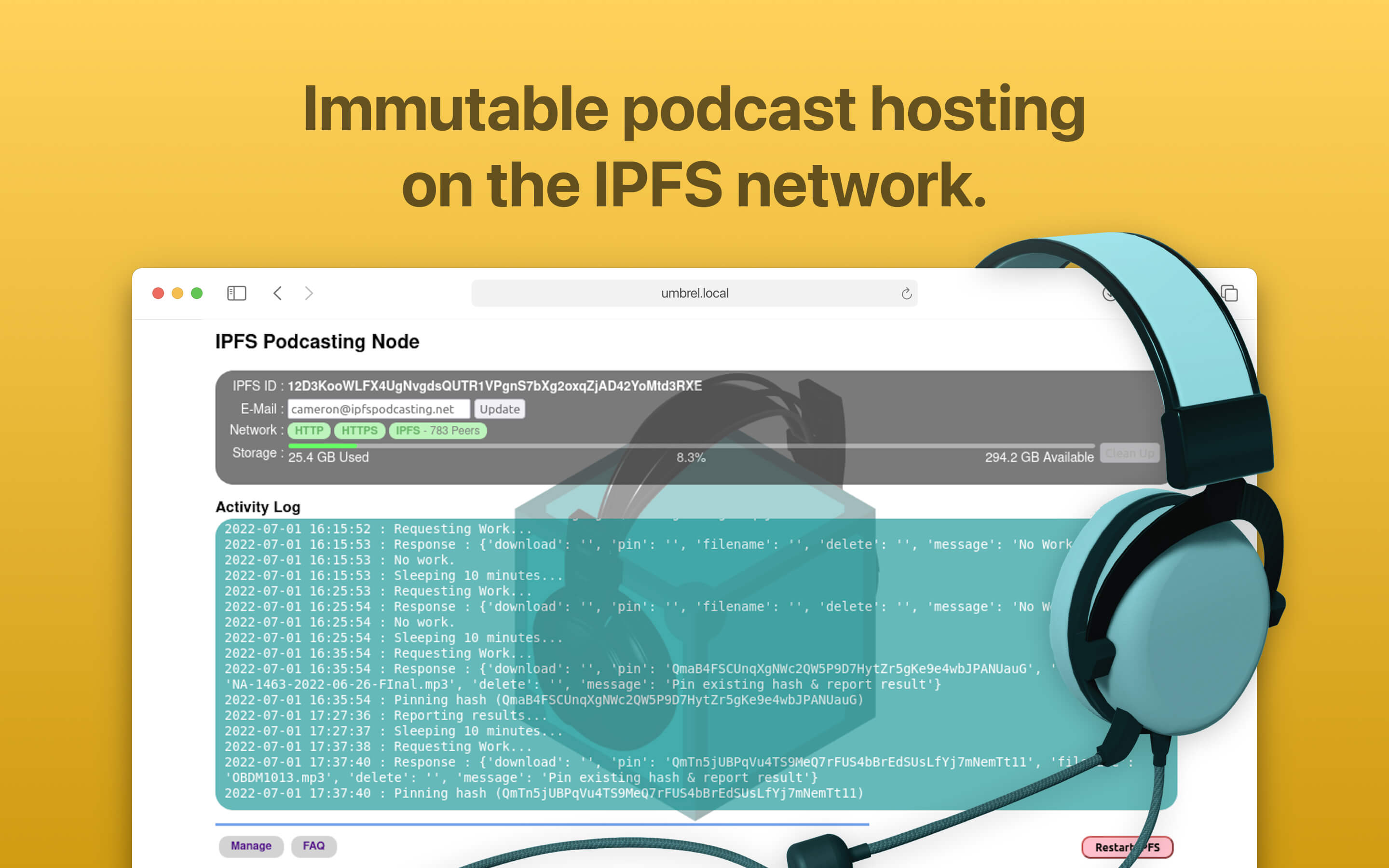 IPFS Podcasting screenshot 1
