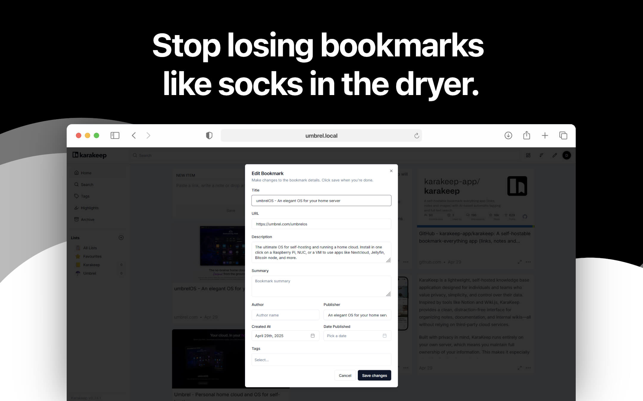 Karakeep screenshot 4