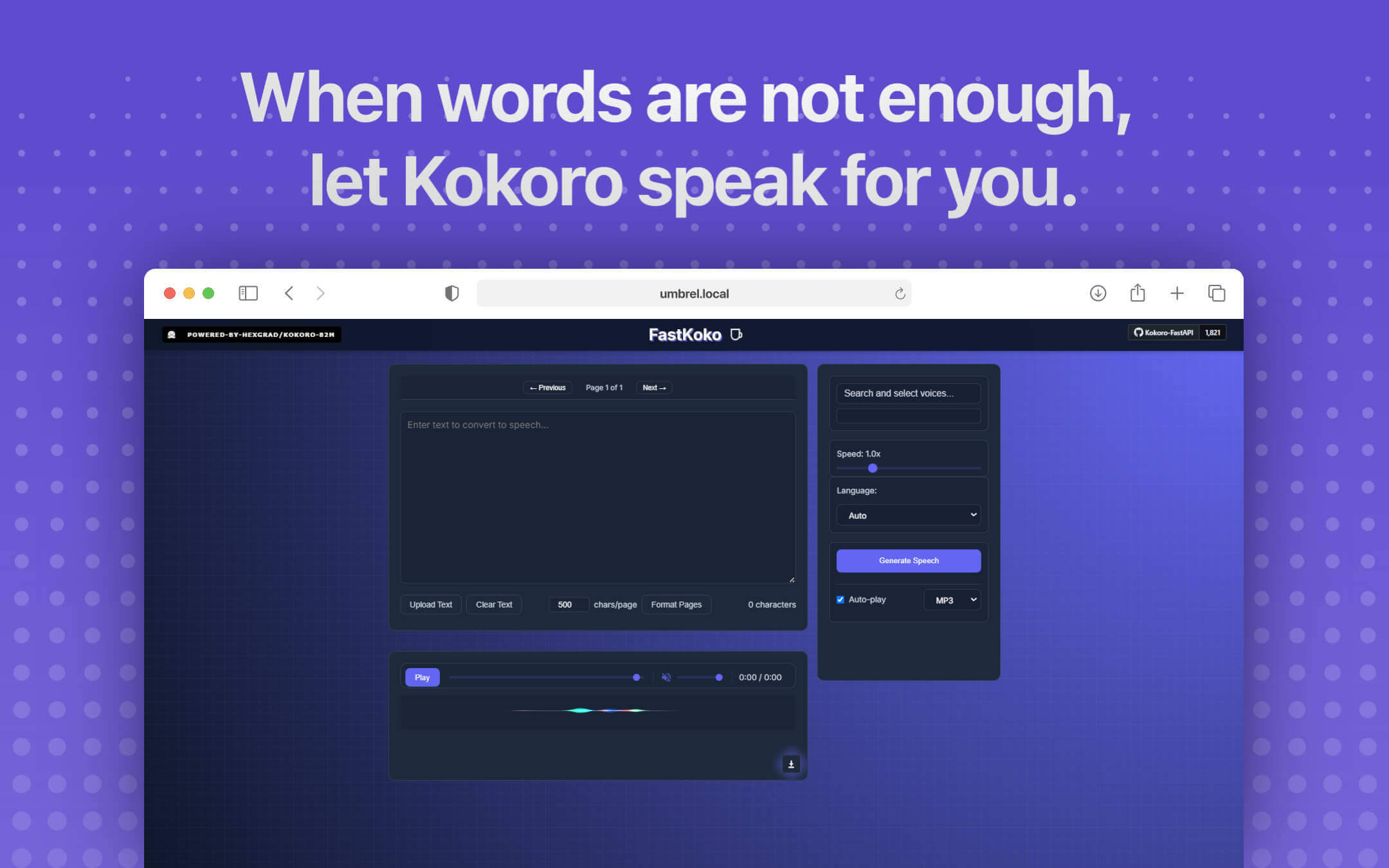 Kokoro screenshot 1