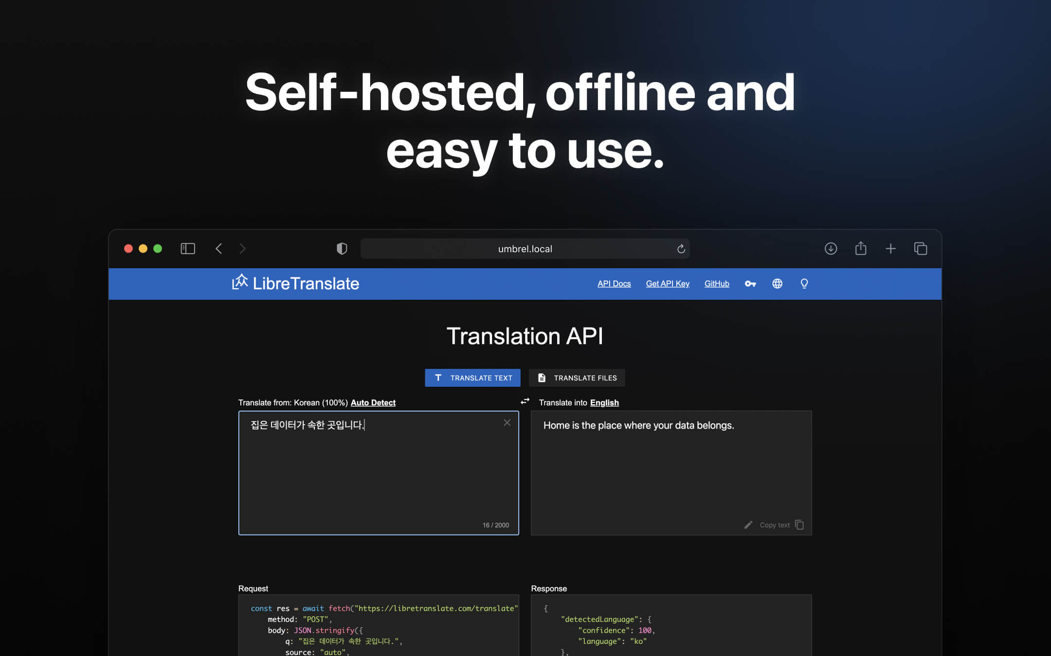 LibreTranslate screenshot 2