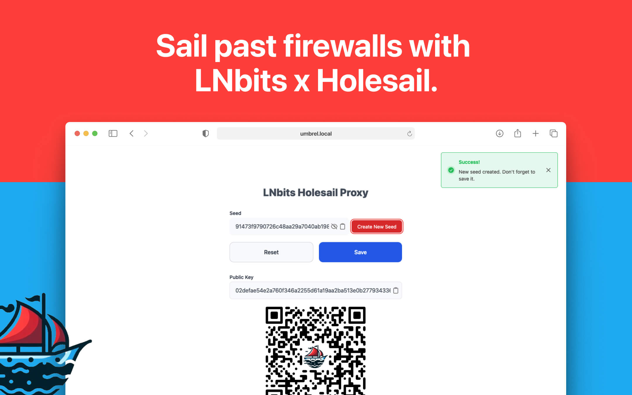 LNbits Holesail Proxy screenshot 1