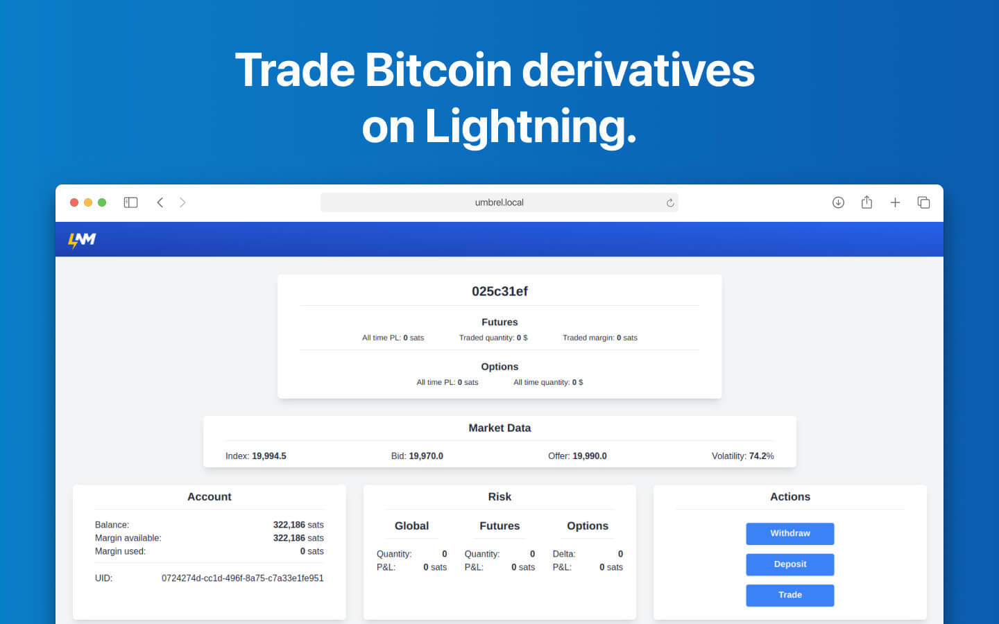 LN Markets screenshot 1