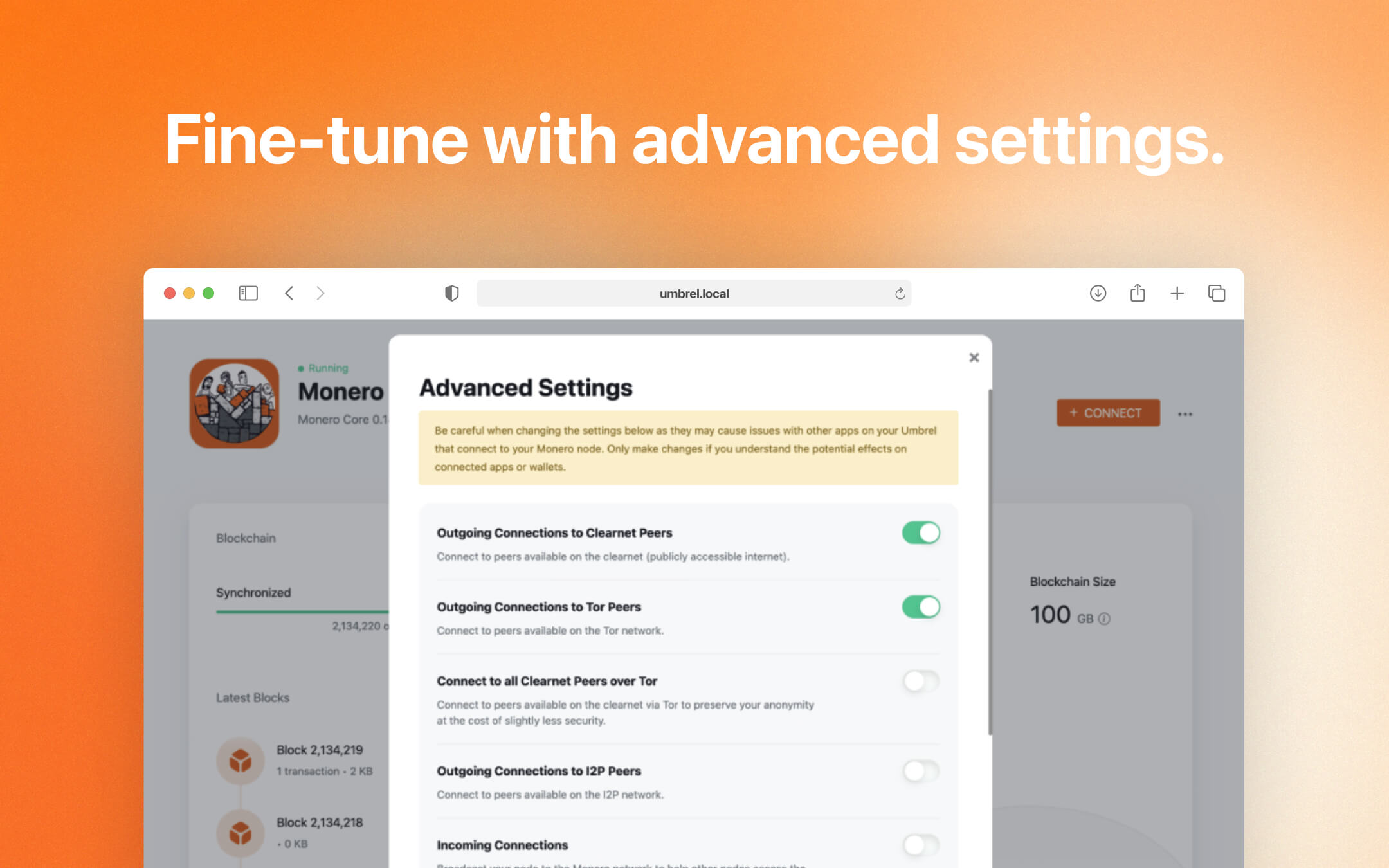 Monero Node screenshot 3