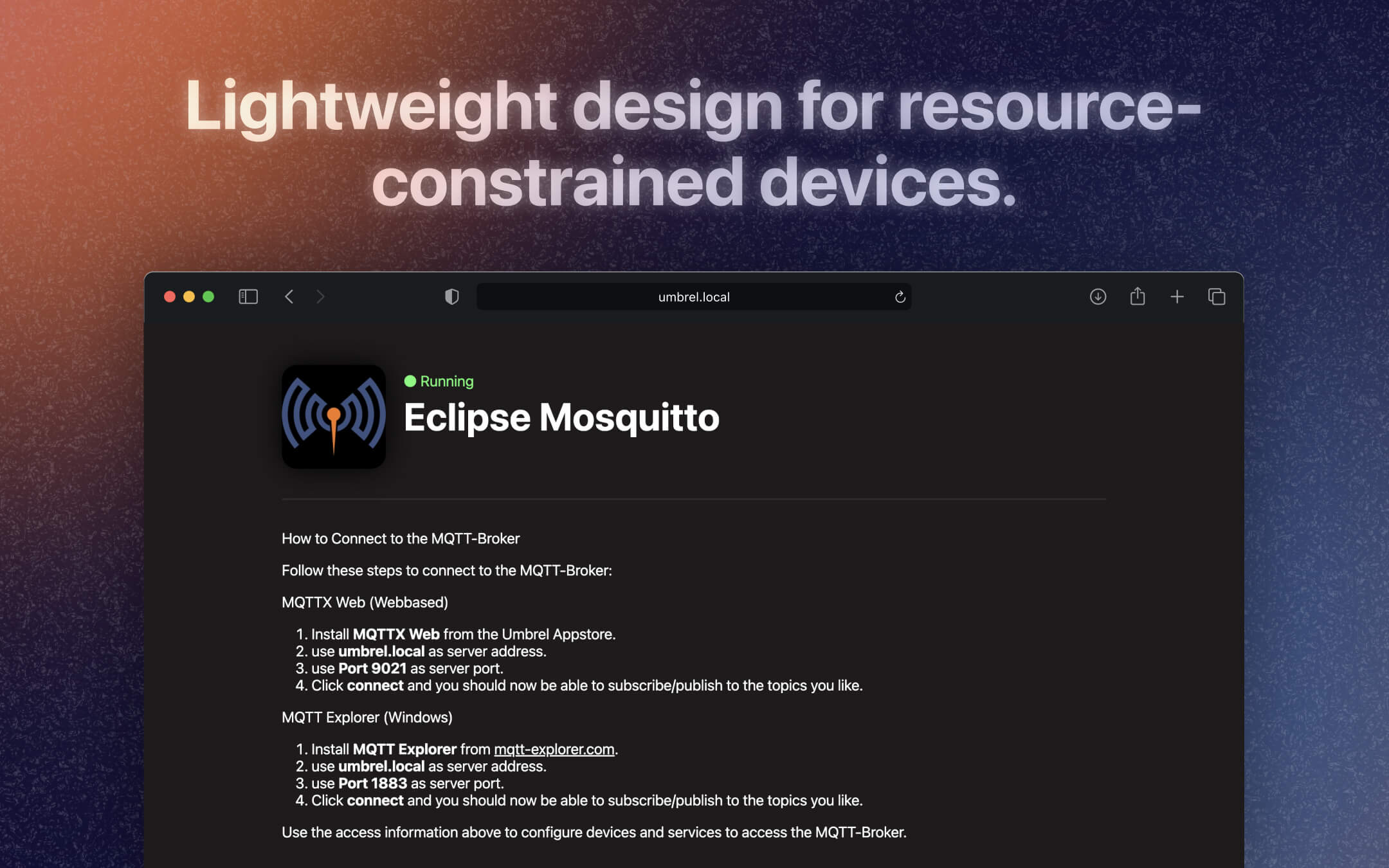 Mosquitto screenshot 2