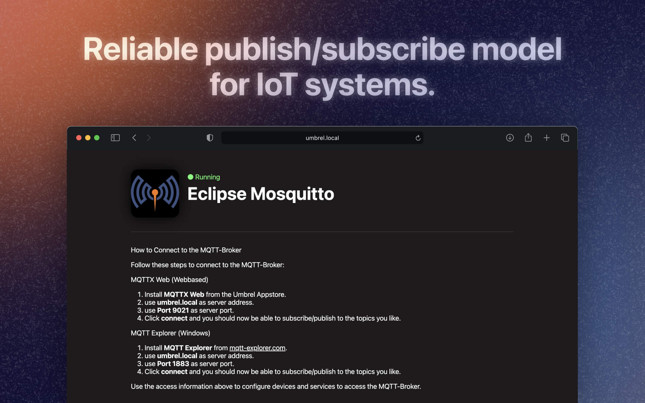 Mosquitto screenshot 3