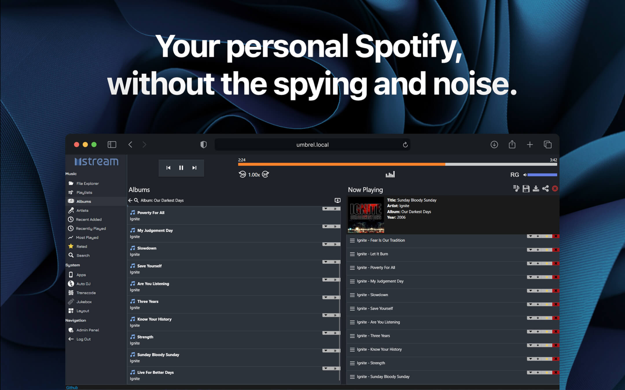 mStream screenshot 3