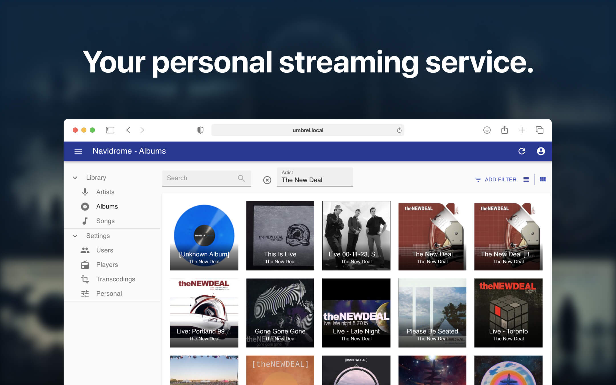 Navidrome screenshot 1