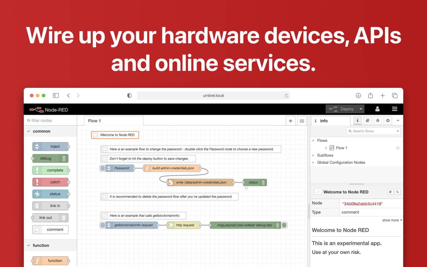Node-RED screenshot 1