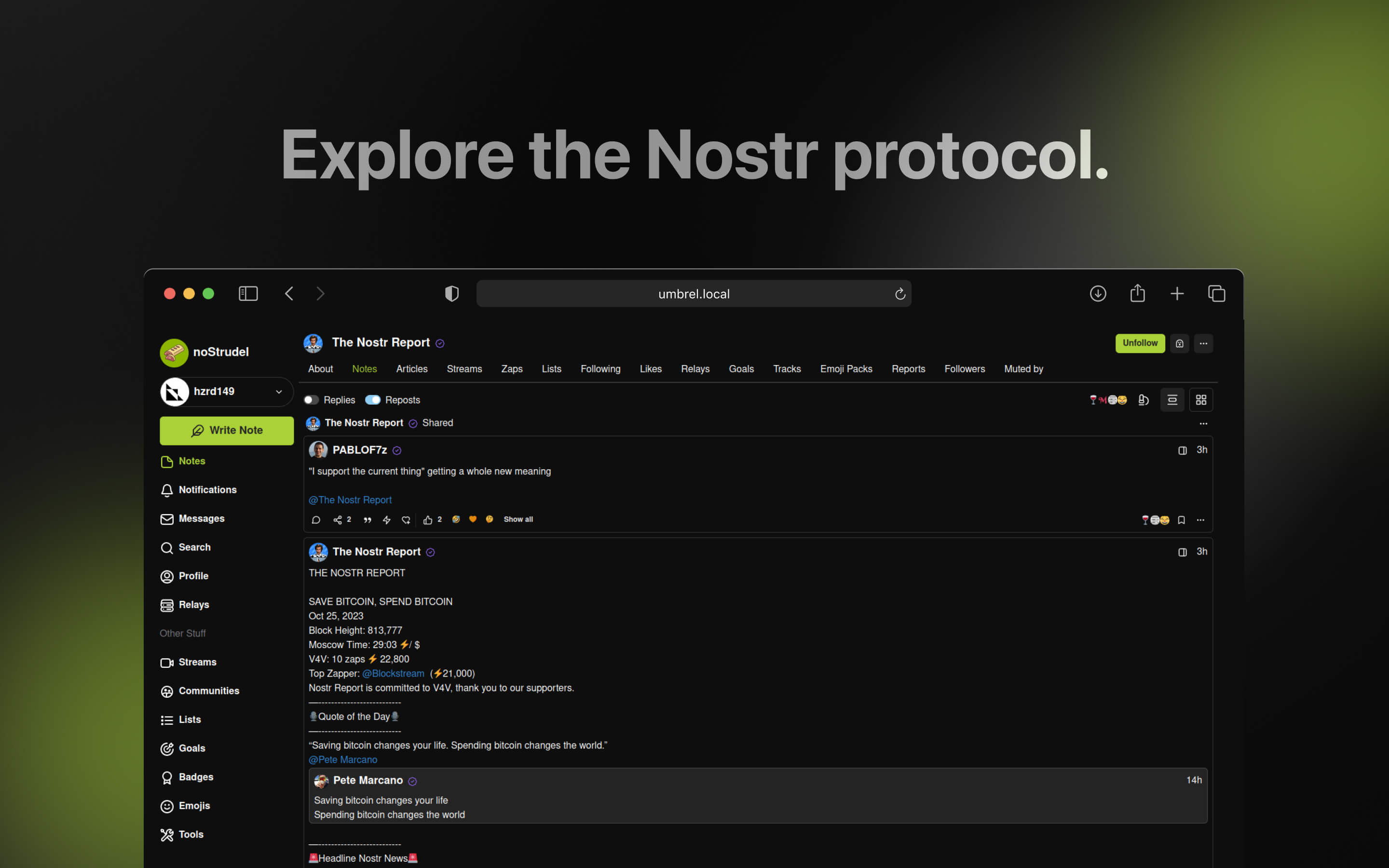 noStrudel screenshot 1
