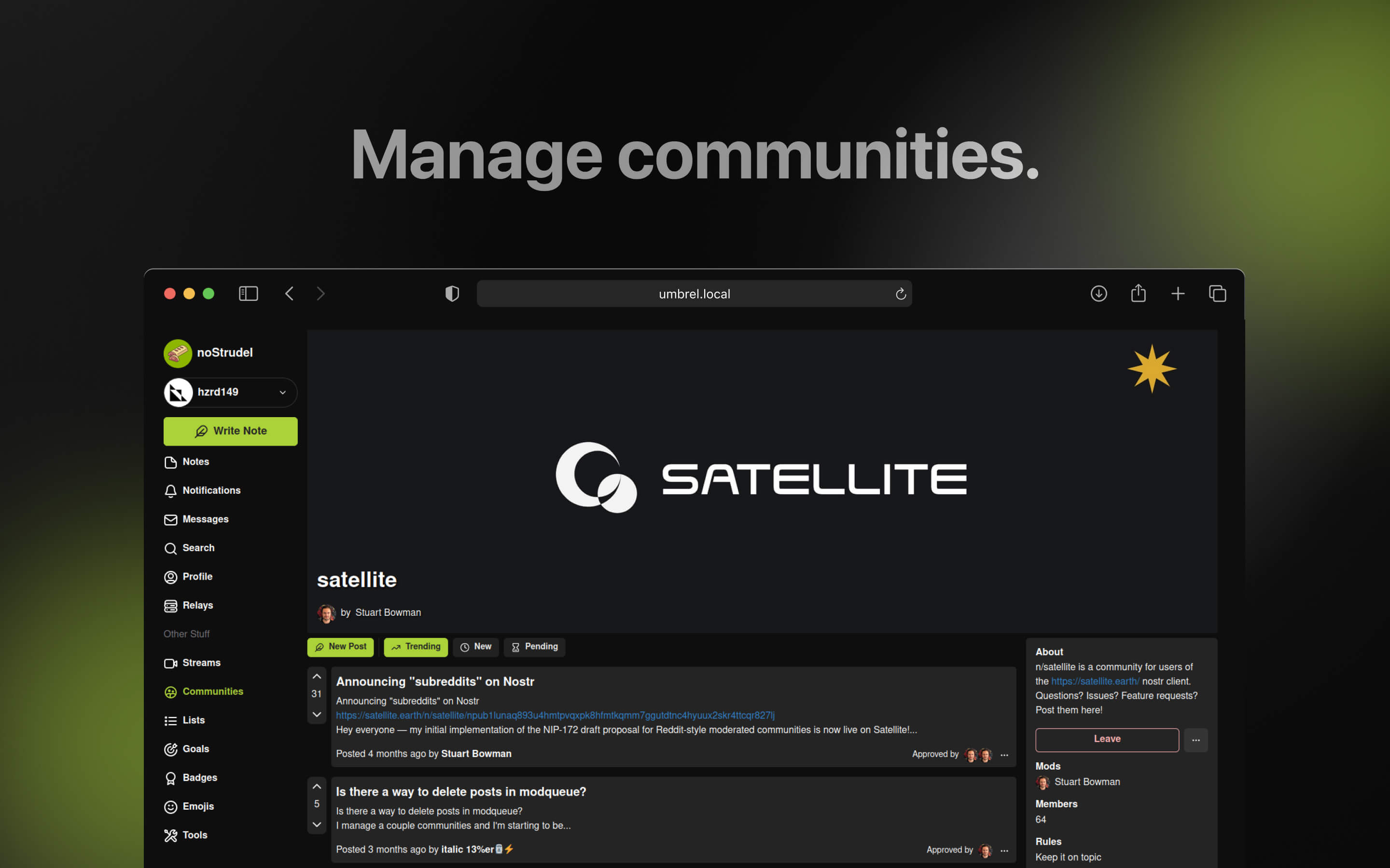 noStrudel screenshot 2