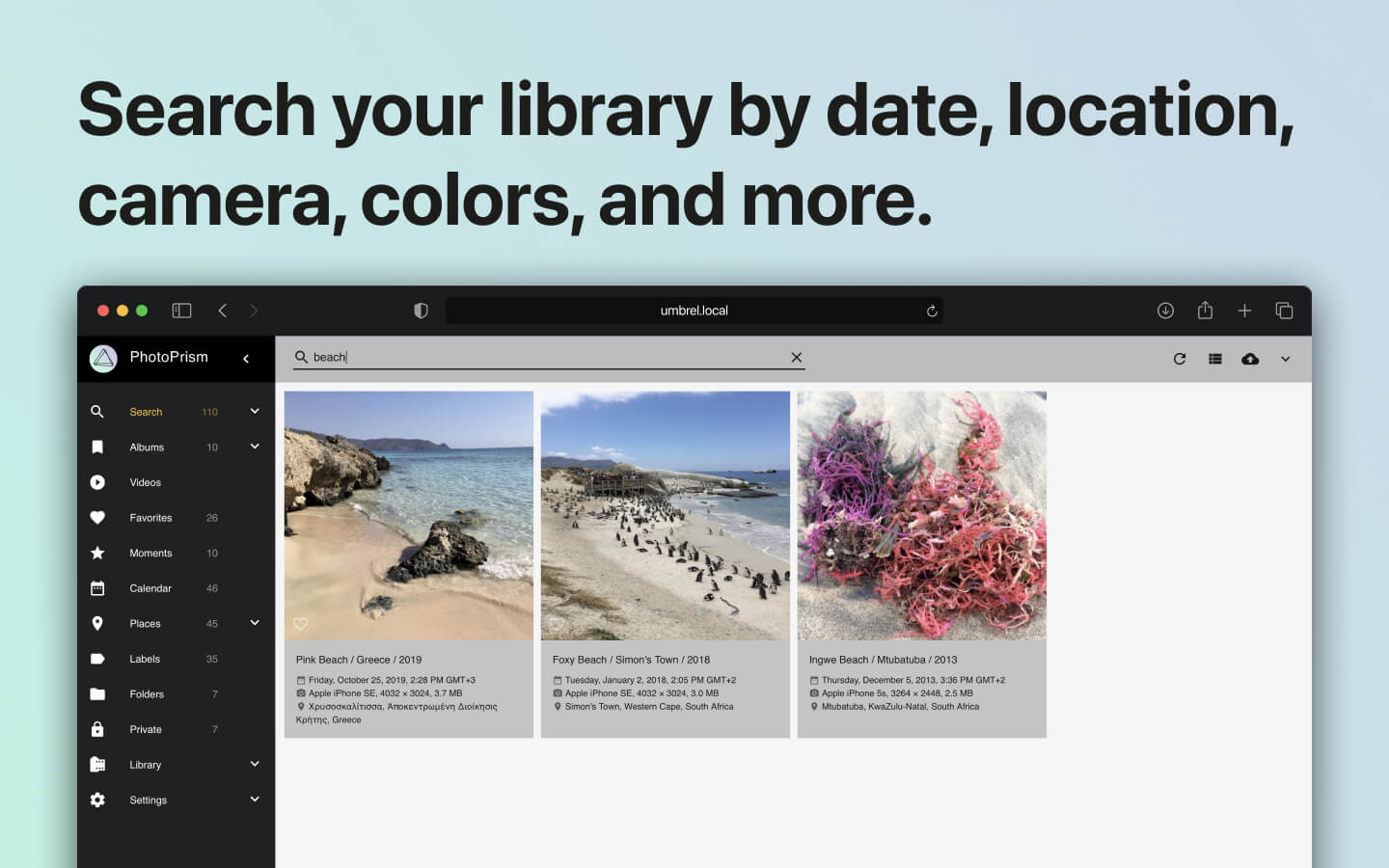PhotoPrism screenshot 2
