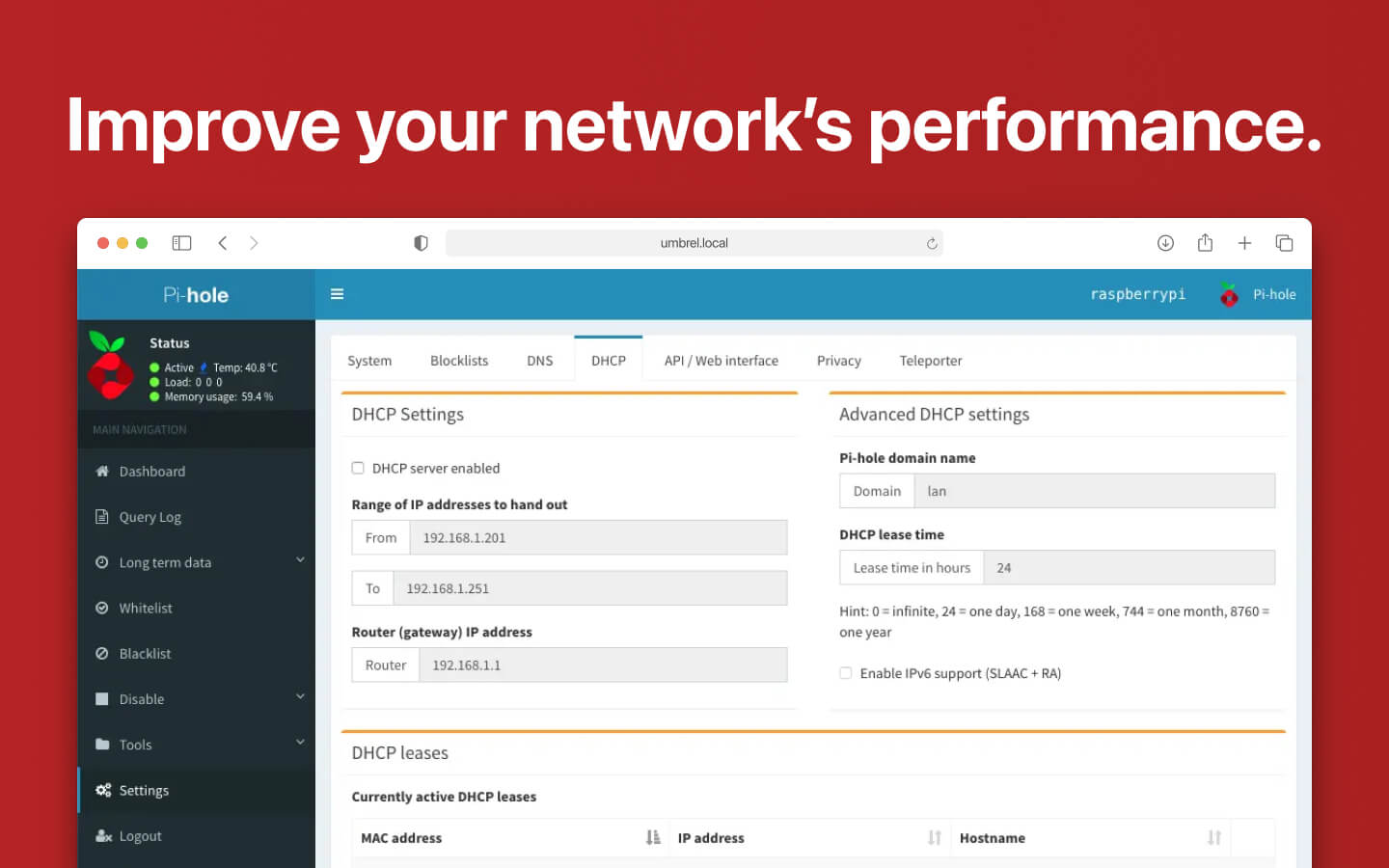 Pi-hole screenshot 2