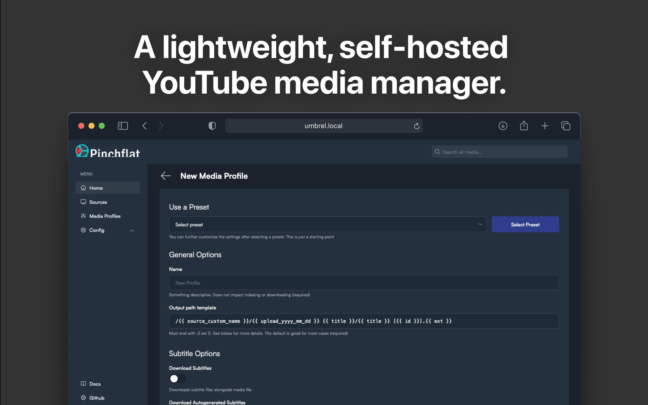 Pinchflat screenshot 1