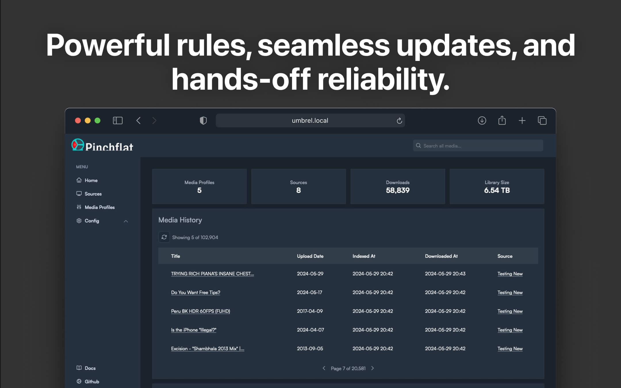 Pinchflat screenshot 2