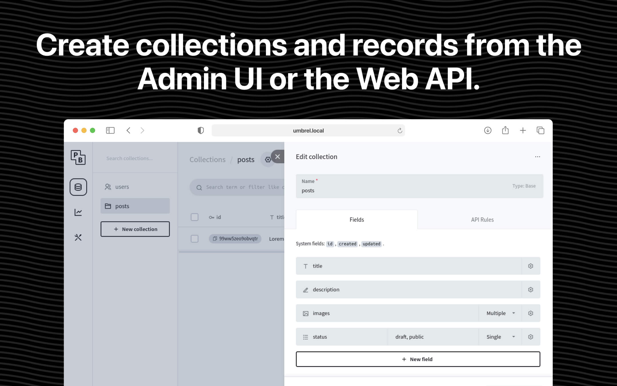 PocketBase screenshot 2