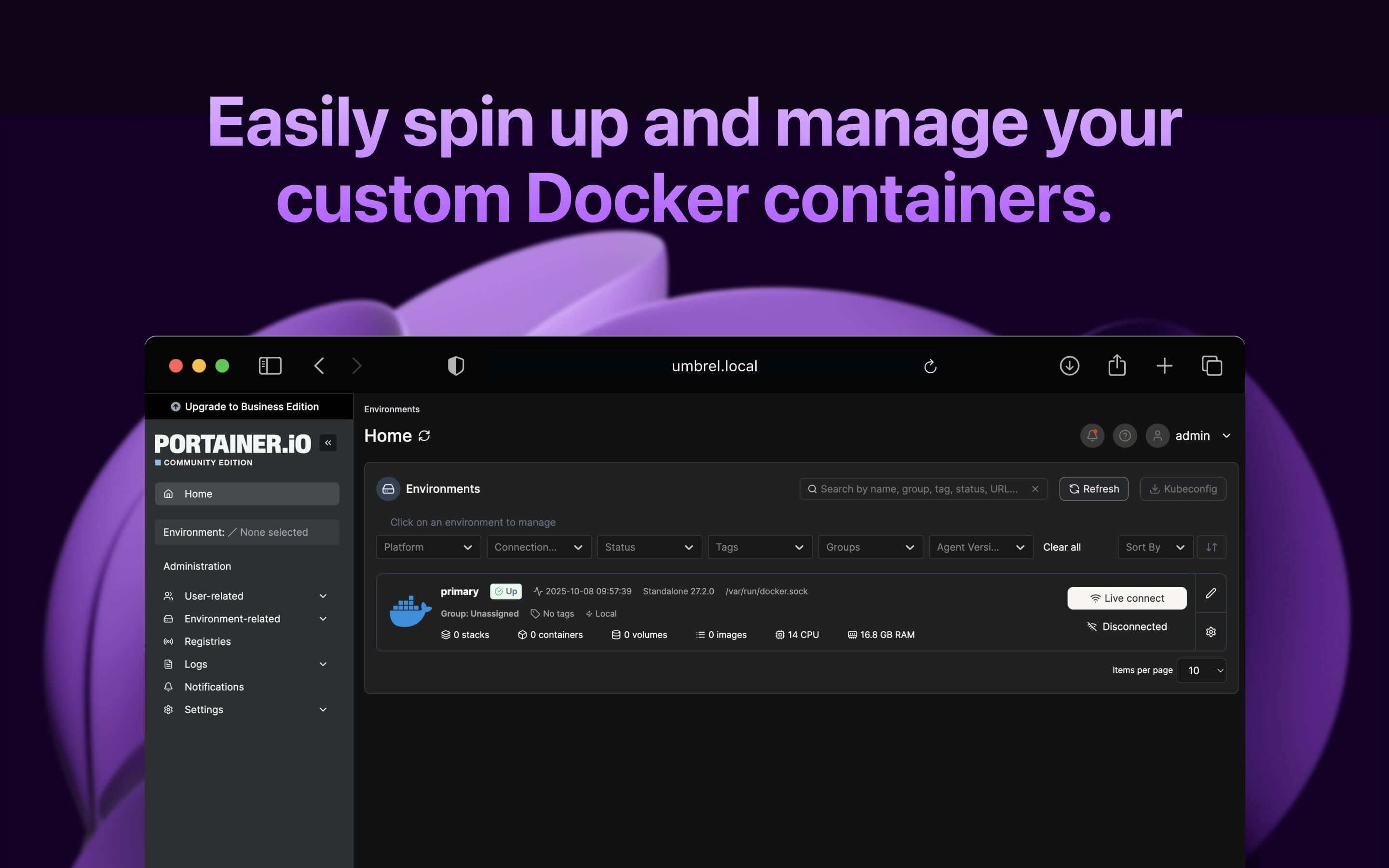 Portainer screenshot 1