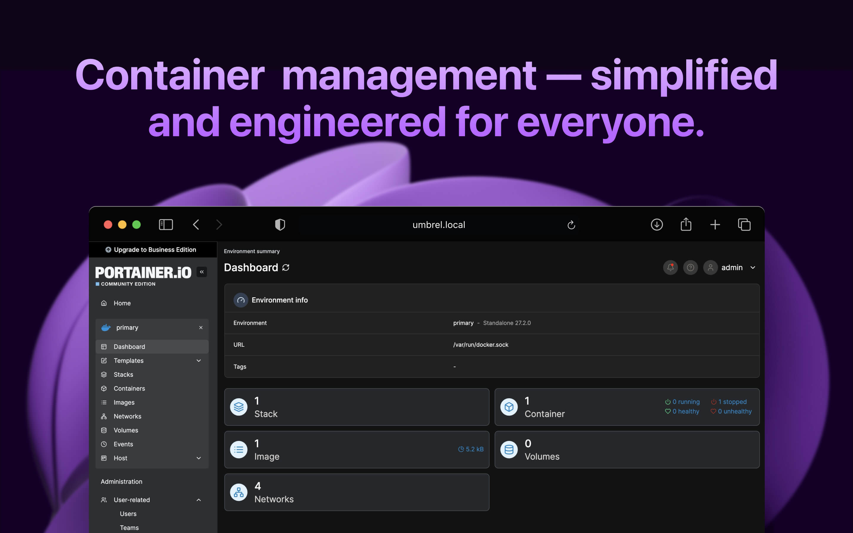 Portainer screenshot 3