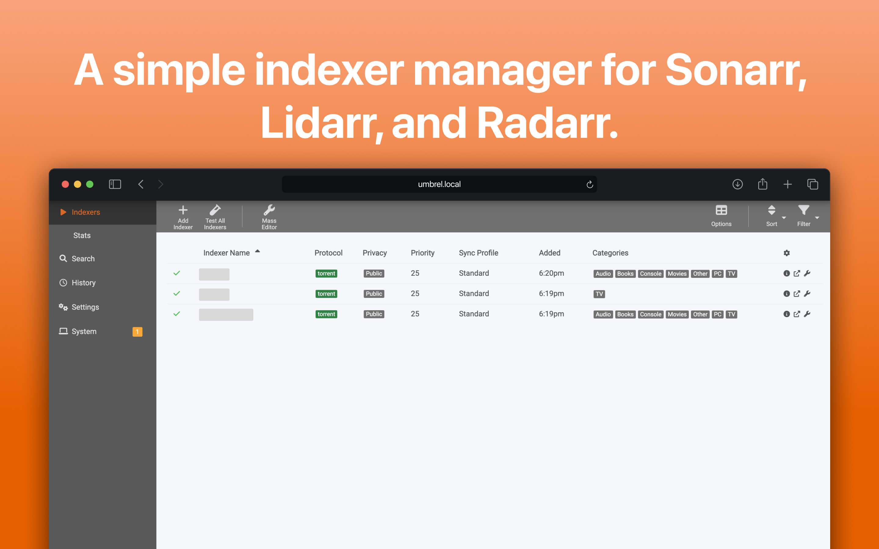 Prowlarr screenshot 1