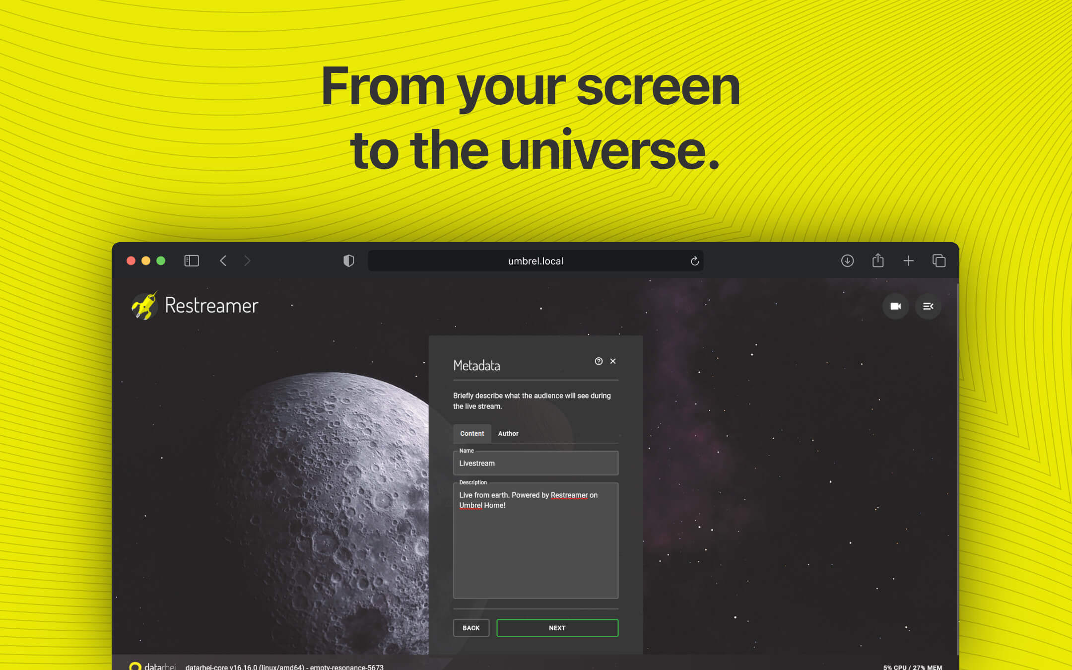 Restreamer screenshot 2