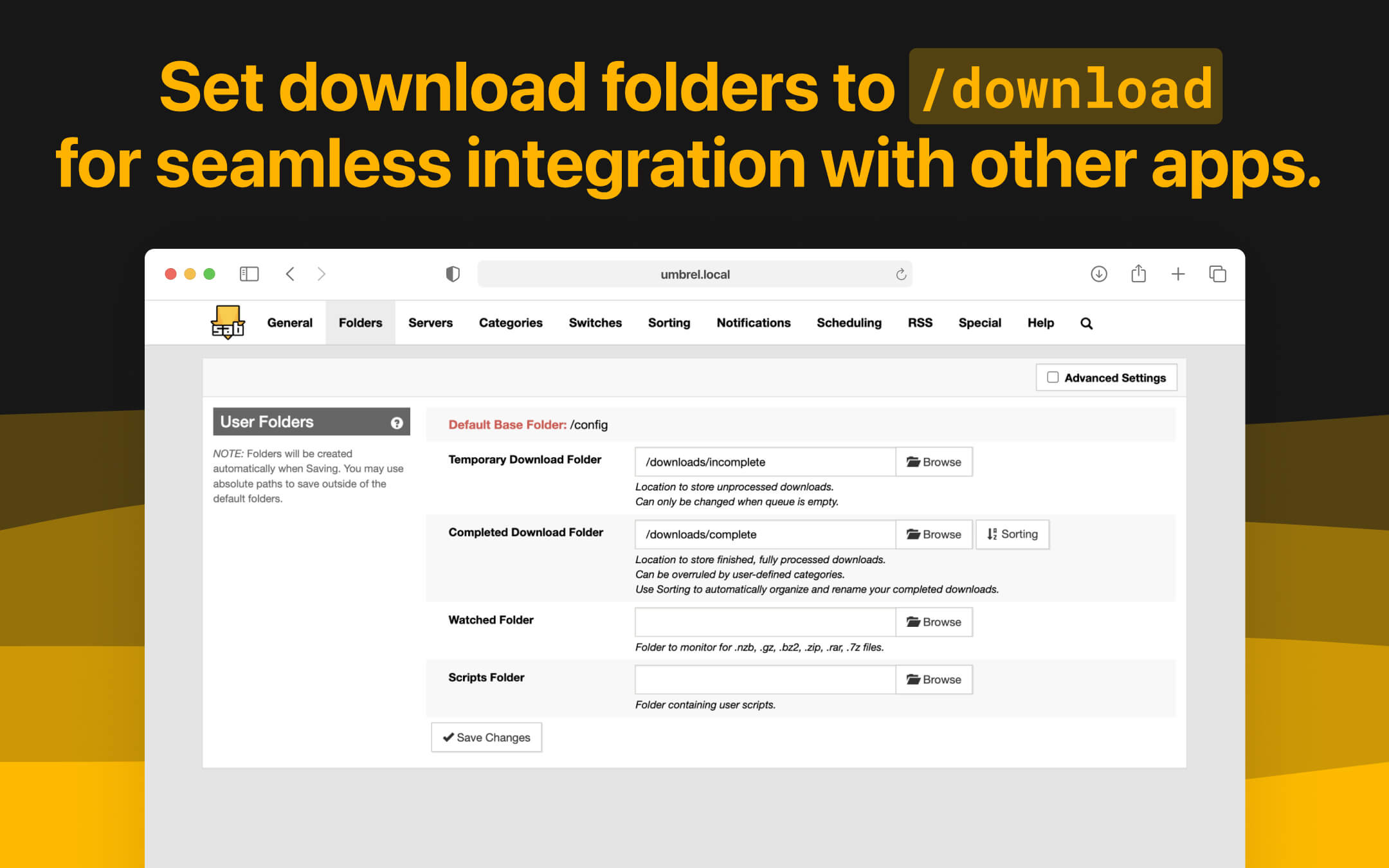 SABnzbd screenshot 2
